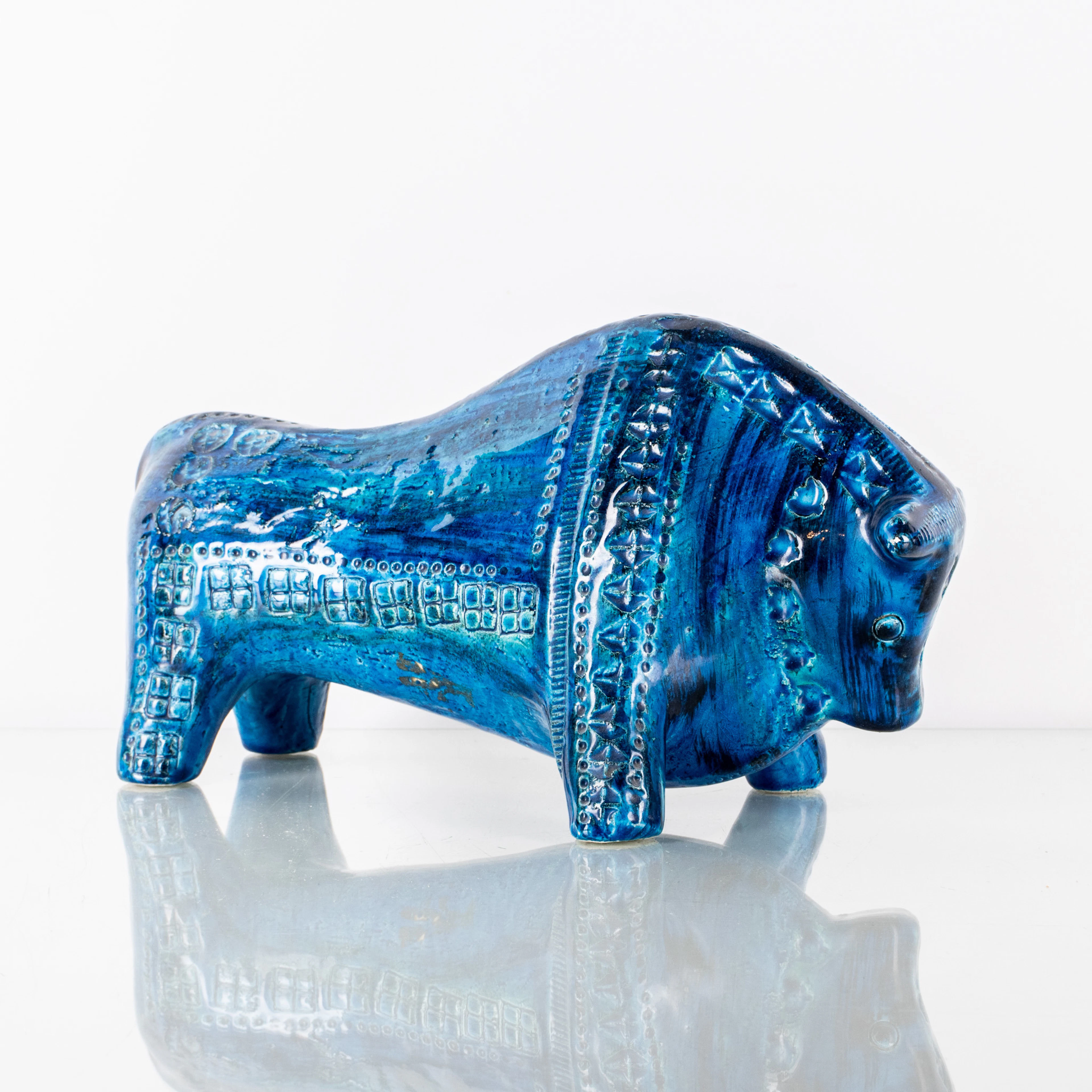 ALDO LONDI, figur, stengods, "Rimini Blue" Bitossi, Italien, 1960-/70-tal