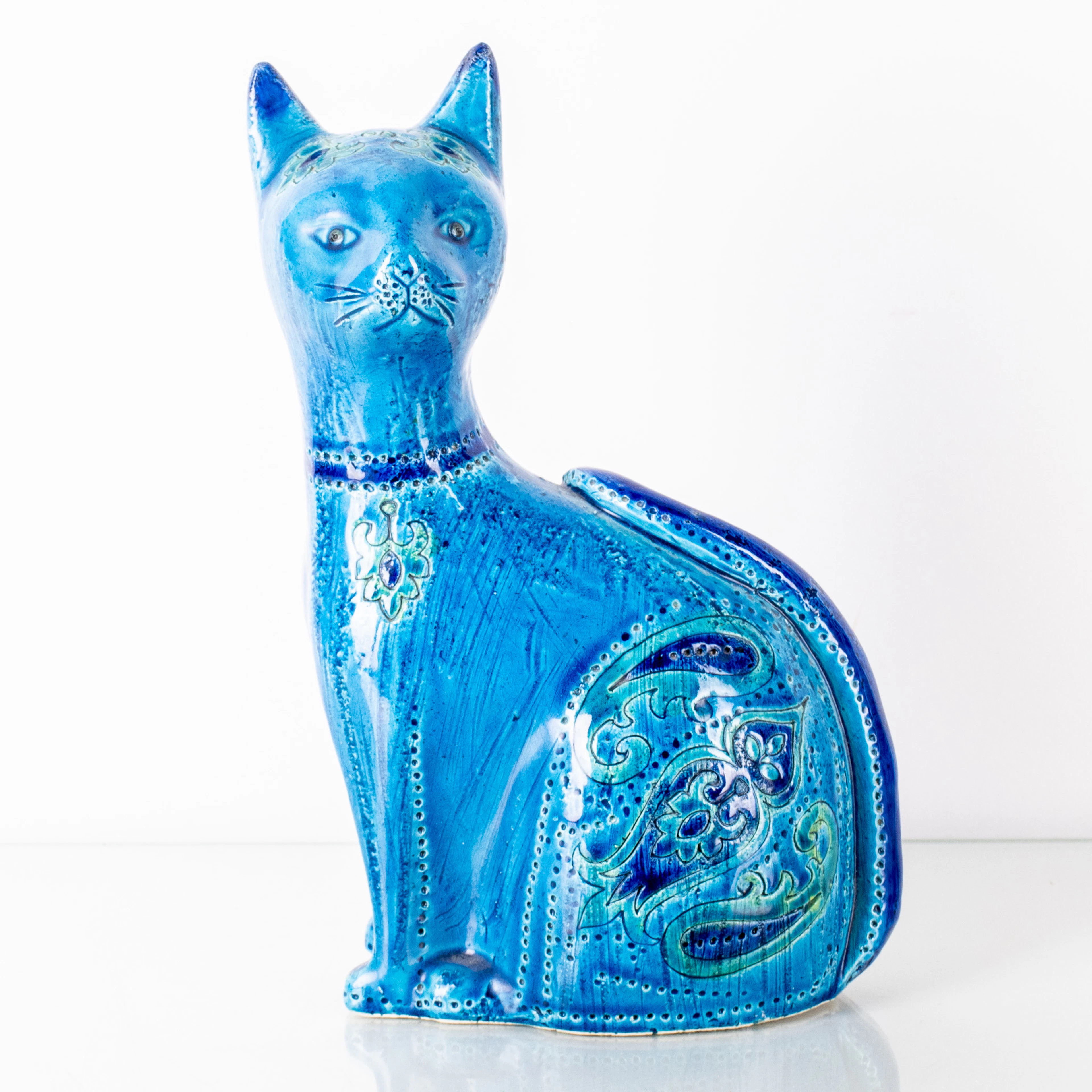 ALDO LONDI, figur, stengods, "Rimini Blue" Bitossi, Italien, 1960-/70-tal