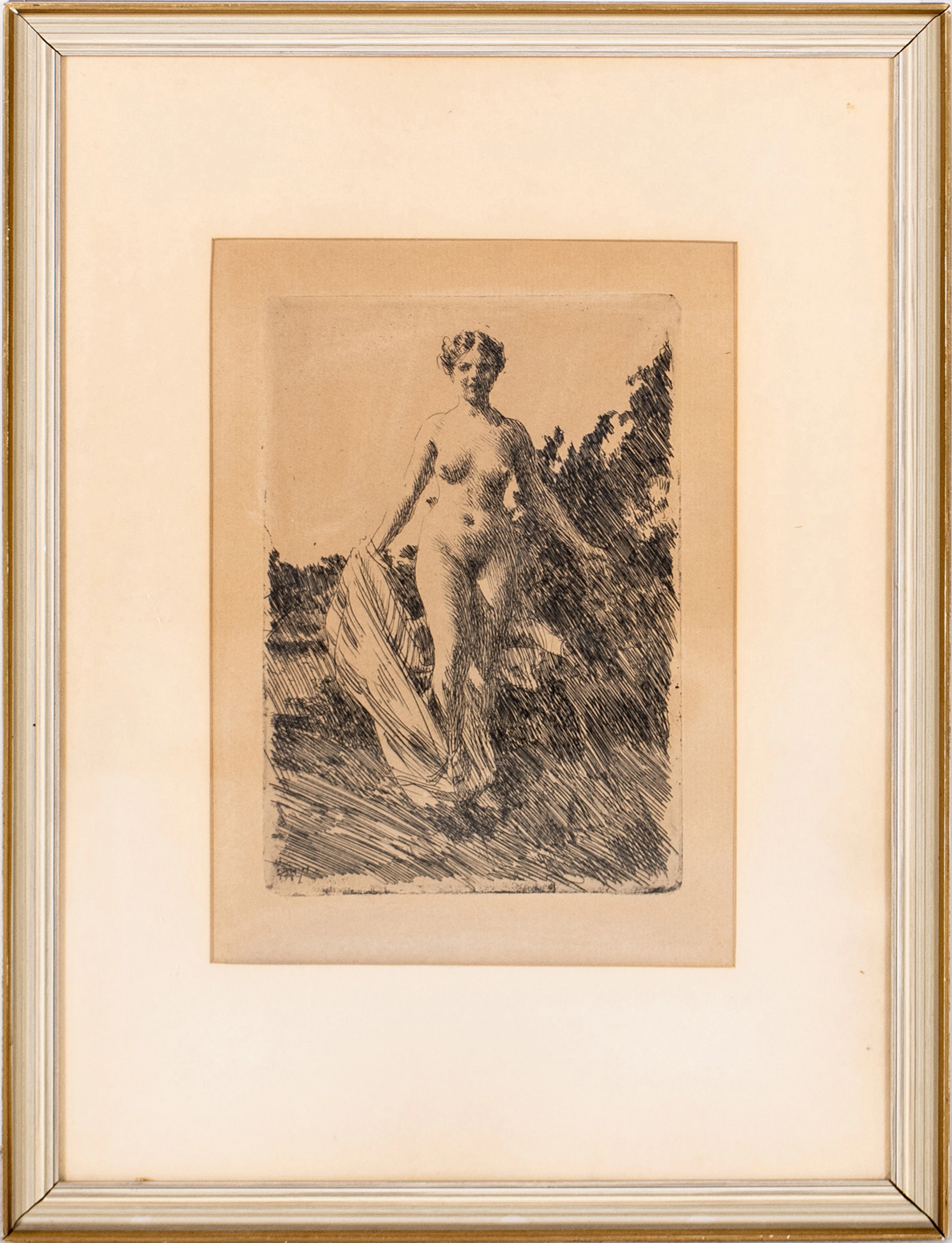 ANDERS ZORN (1860‑1920), etsning, signerad och daterad i plåten Zorn 1907