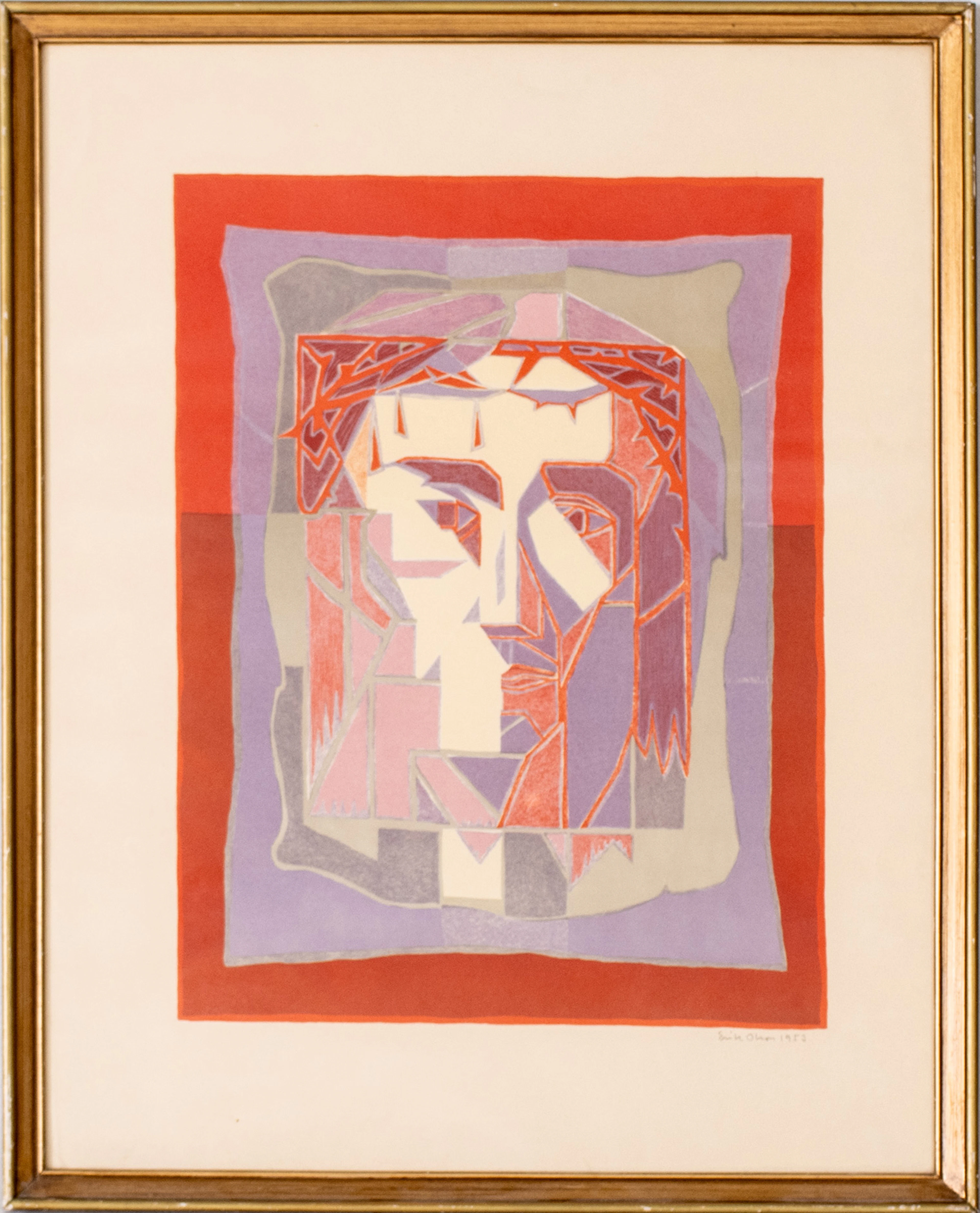 ERIK OLSON (1901-1986), färglitografi, signerat och daterat 1953