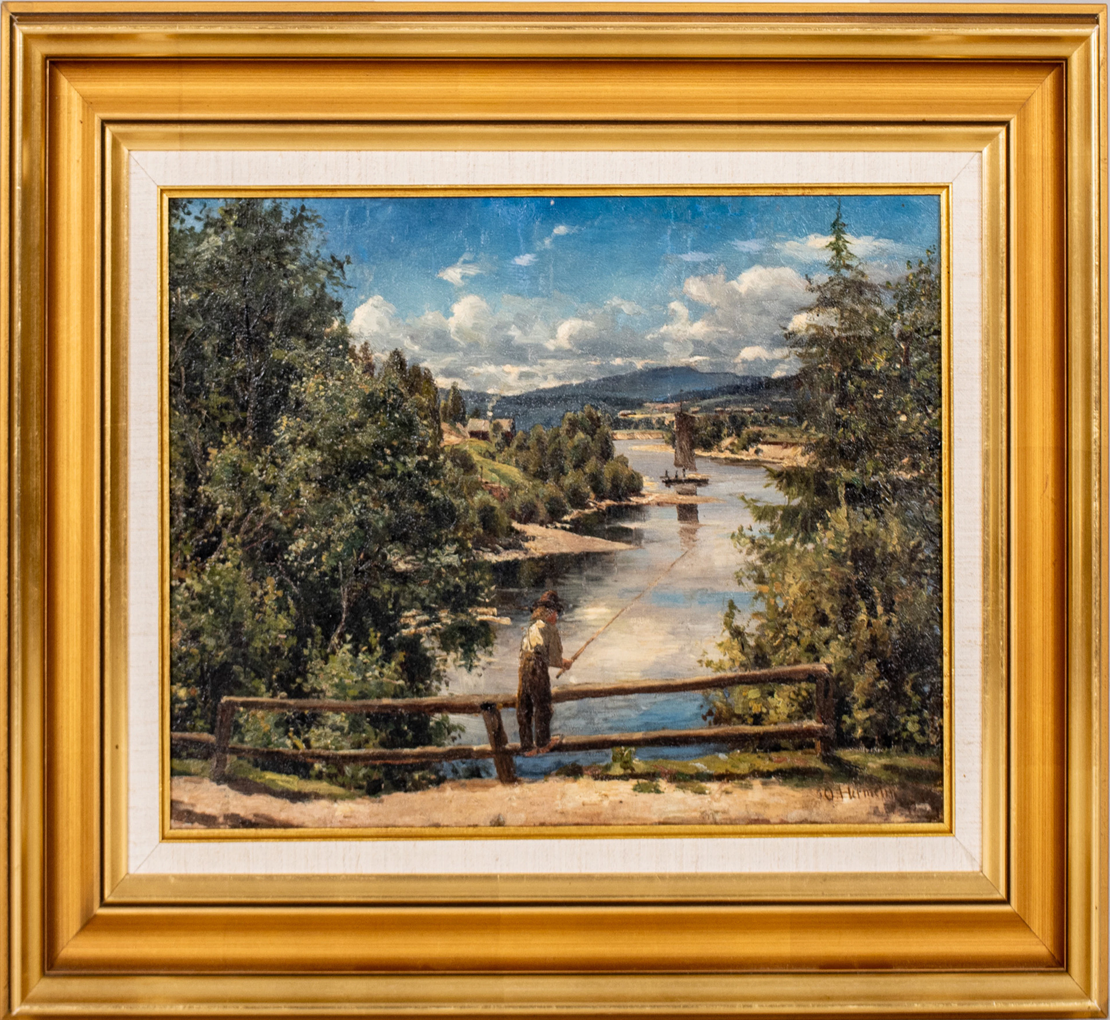 OLOF HERMELIN (1827-1913), olja på duk, signerad