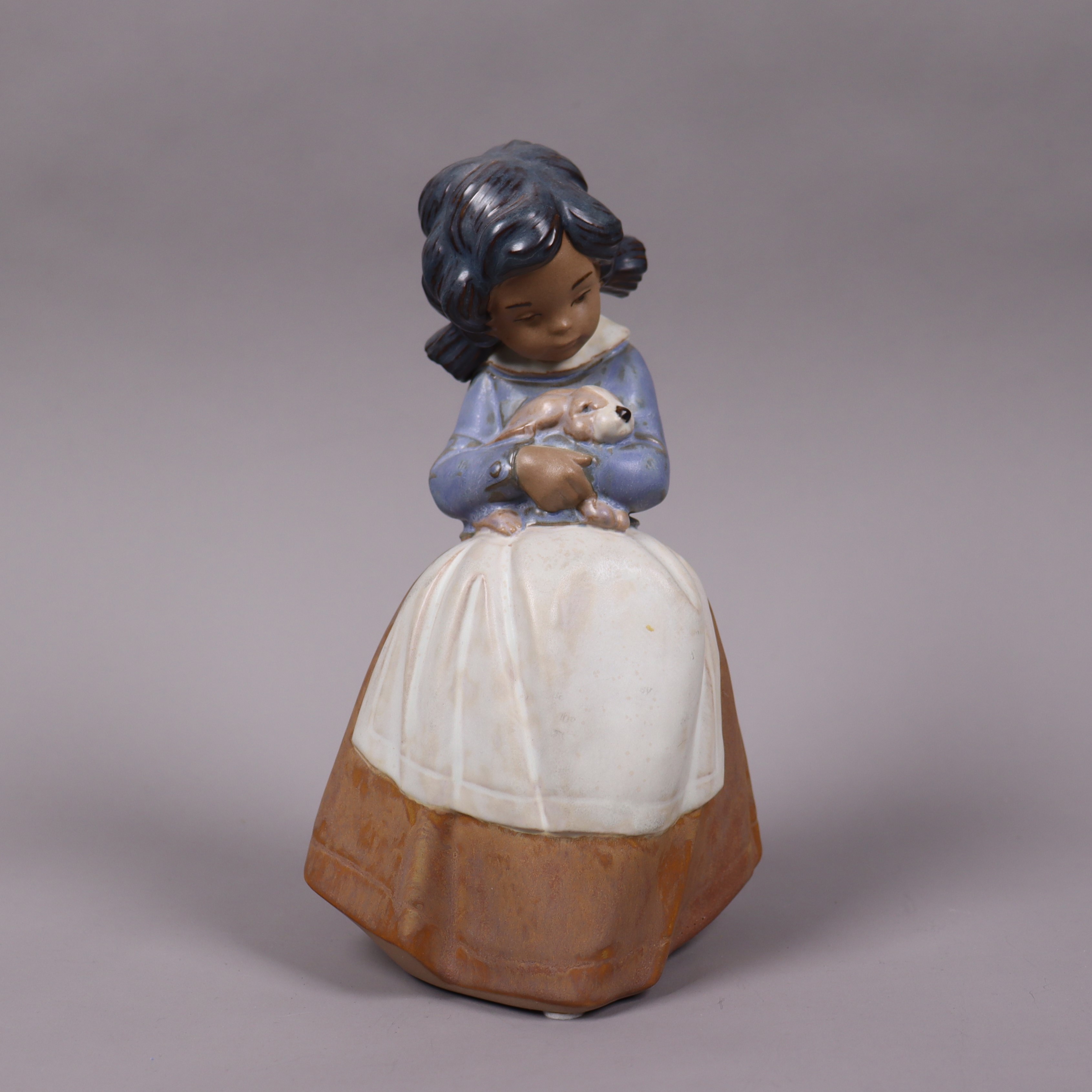 Statue Lladro Jeune Fille Timide - Porcelaine Et Grès Signée - Édition 1978 Daisa - 21cm