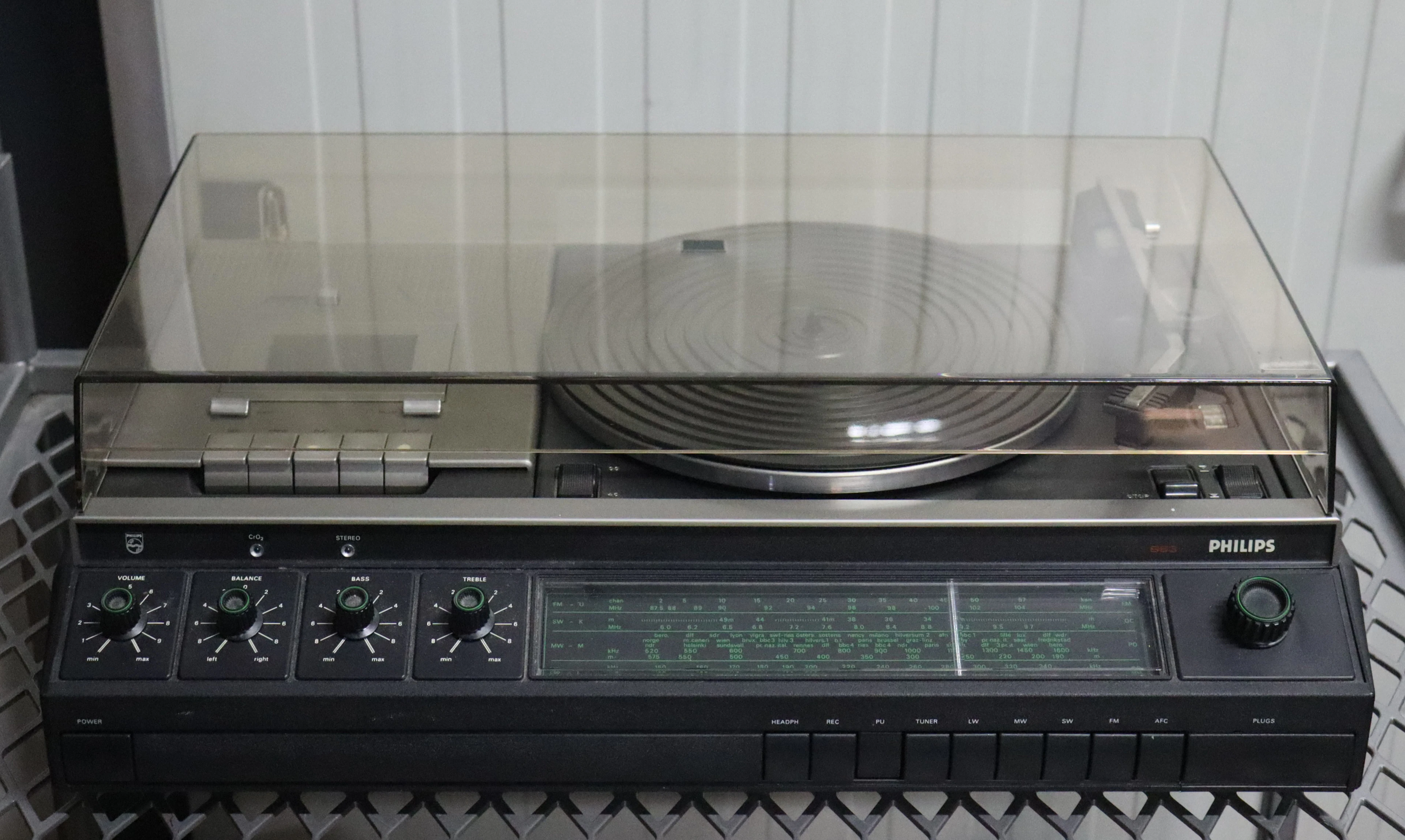 Philips 963 (22AH963), stereo, skivspelare, kassett, tuner, 1970-tal