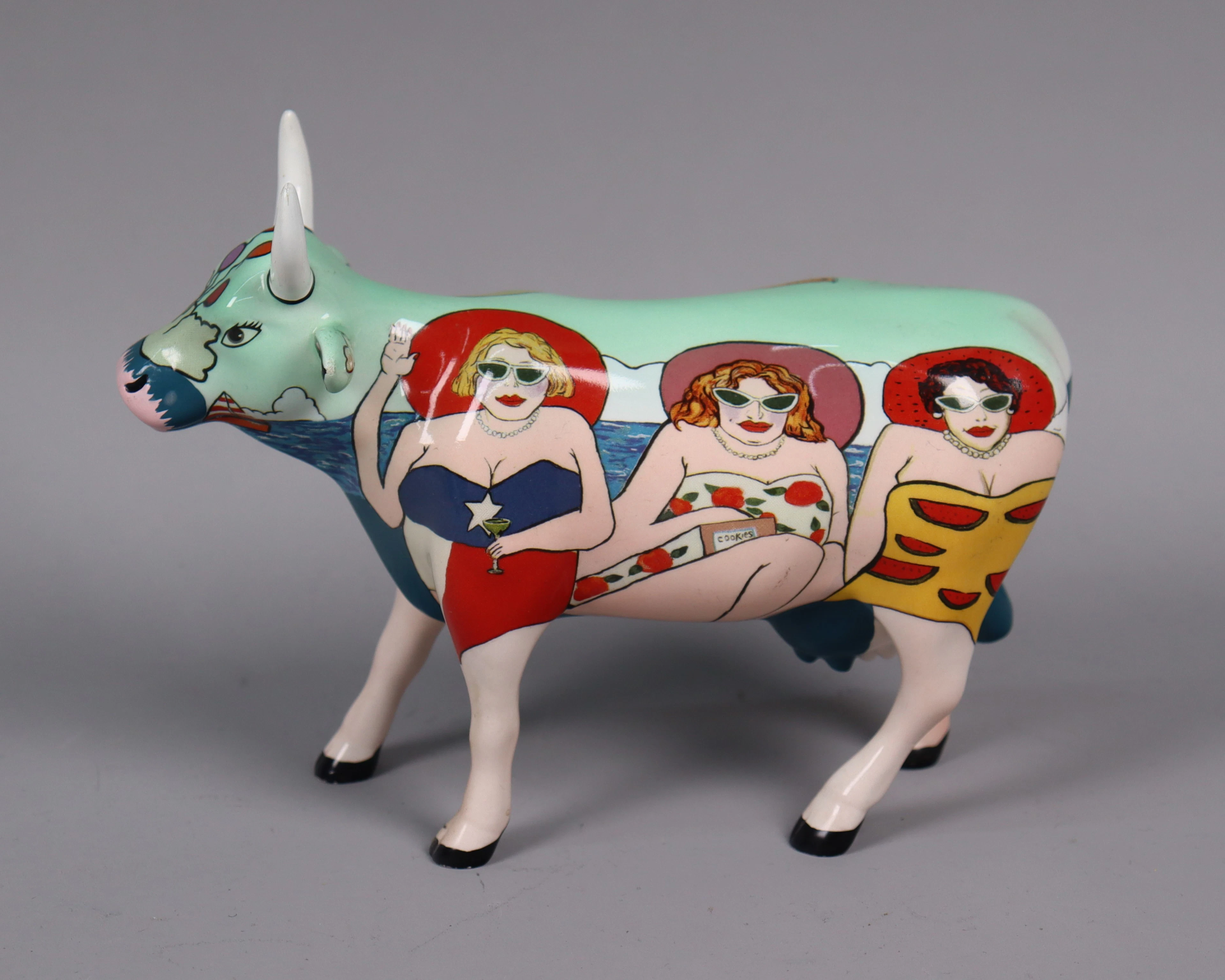 CowParade, "Fun Seekers", kofigurin i porslin, 2004