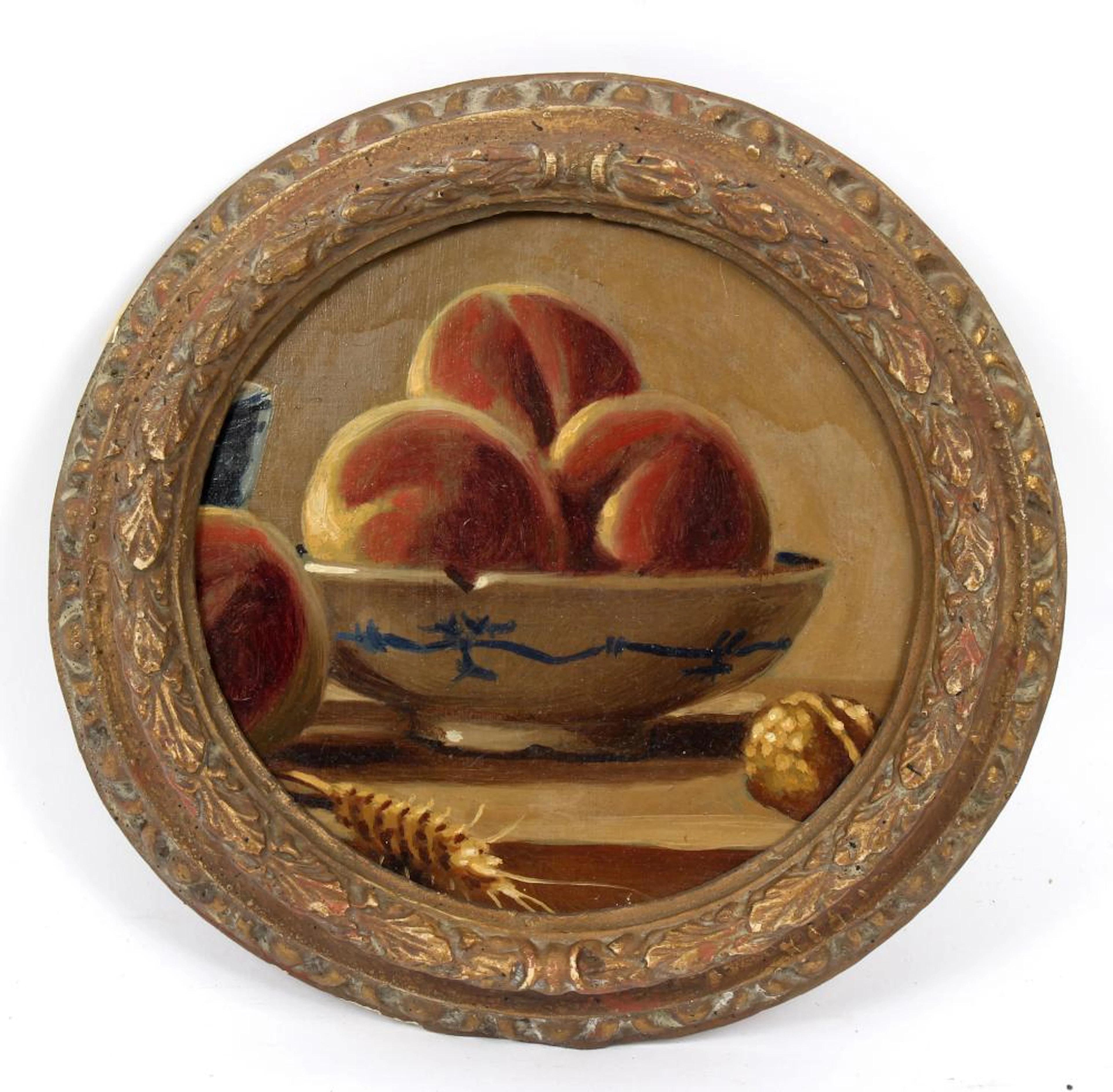Jack J Hartert (1922-1975)/Still Life of Fruit/oval/oil on board, 19cm wide