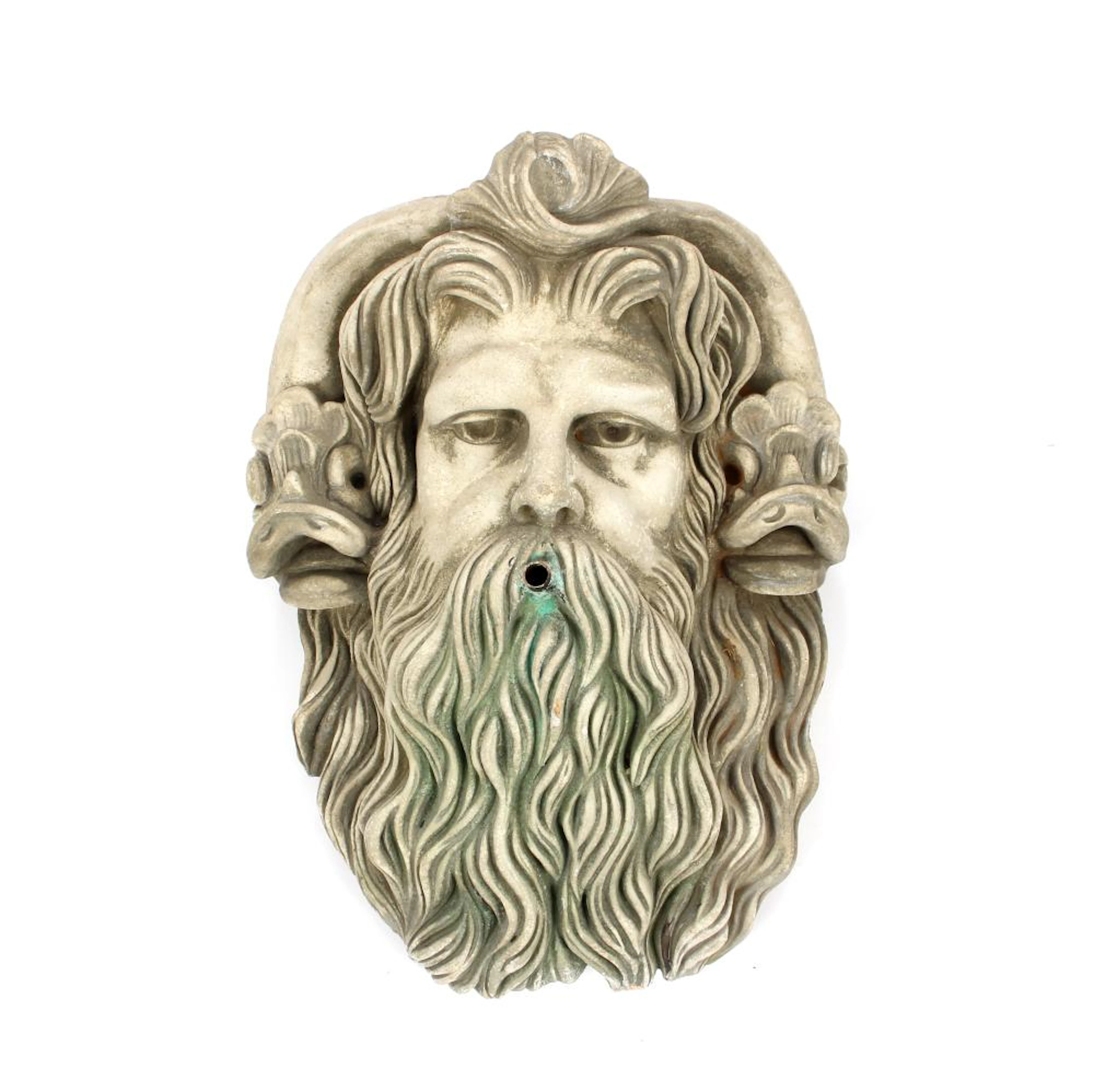 A reconstituted stone fountainhead