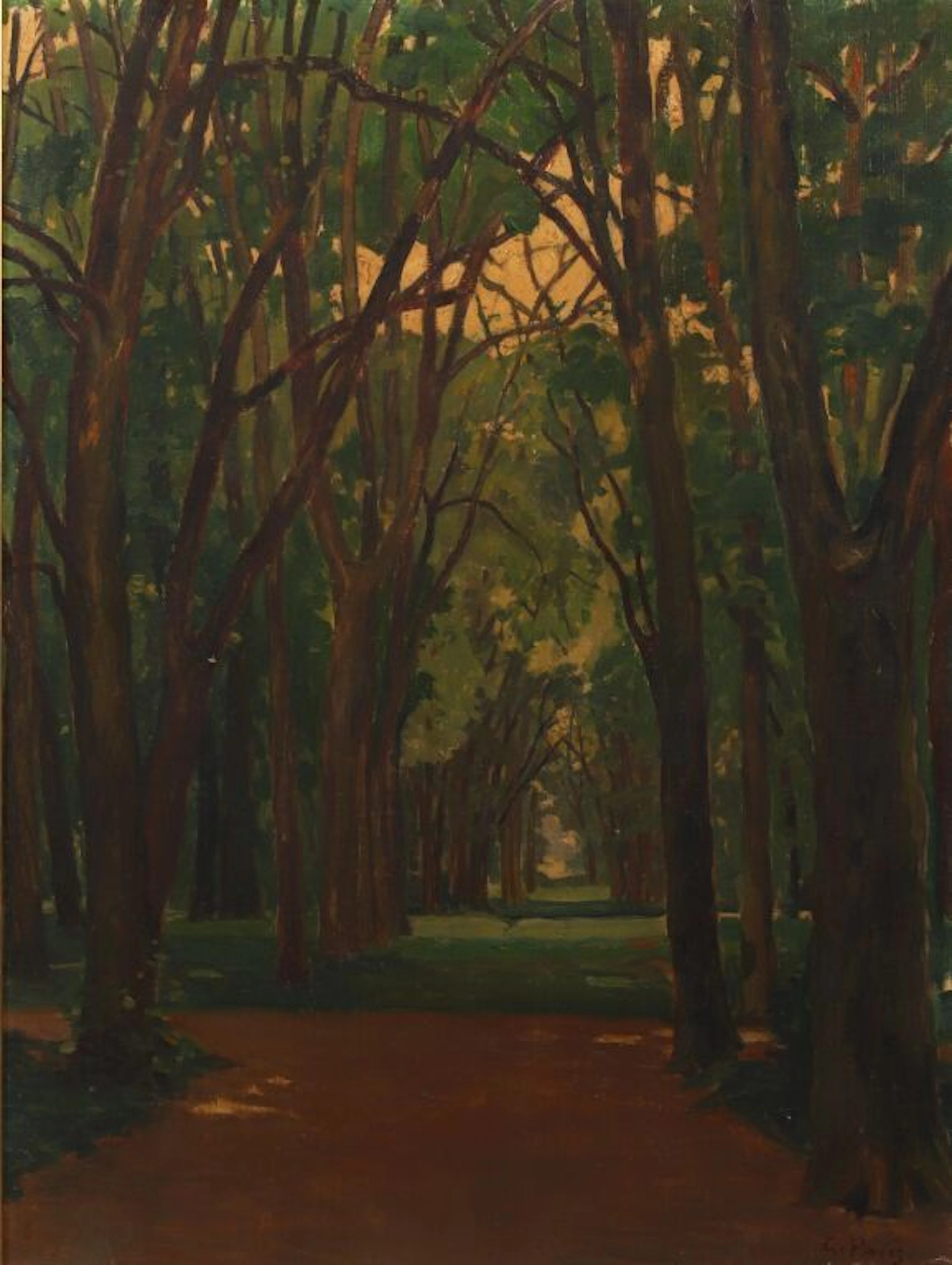 G. PAVIS. An alley in the Grand Trianon. Oil... - Lot 283 - Kâ-Mondo
