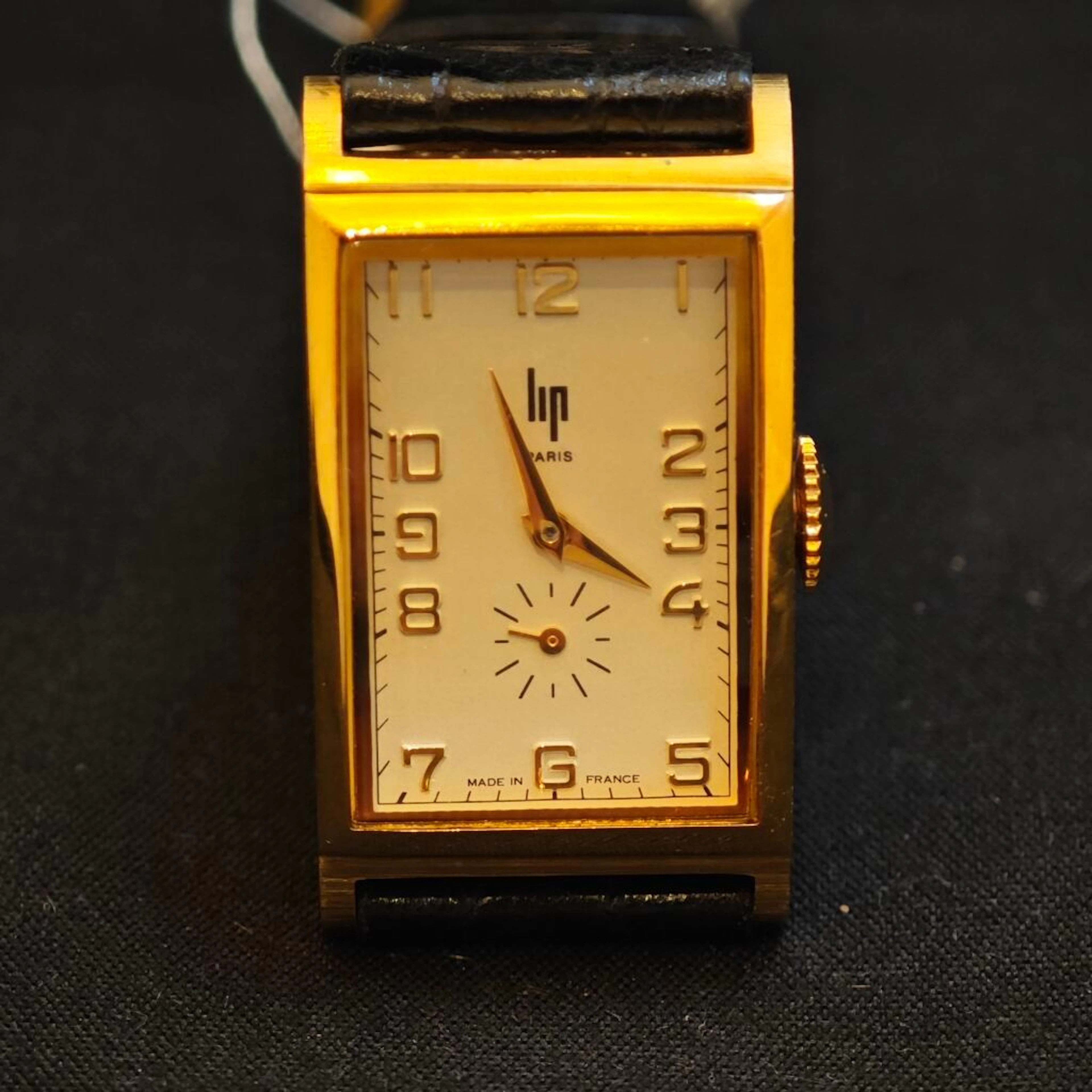 LIP. Men's rectangular stainless steel and gold-plated stain - Lot 10