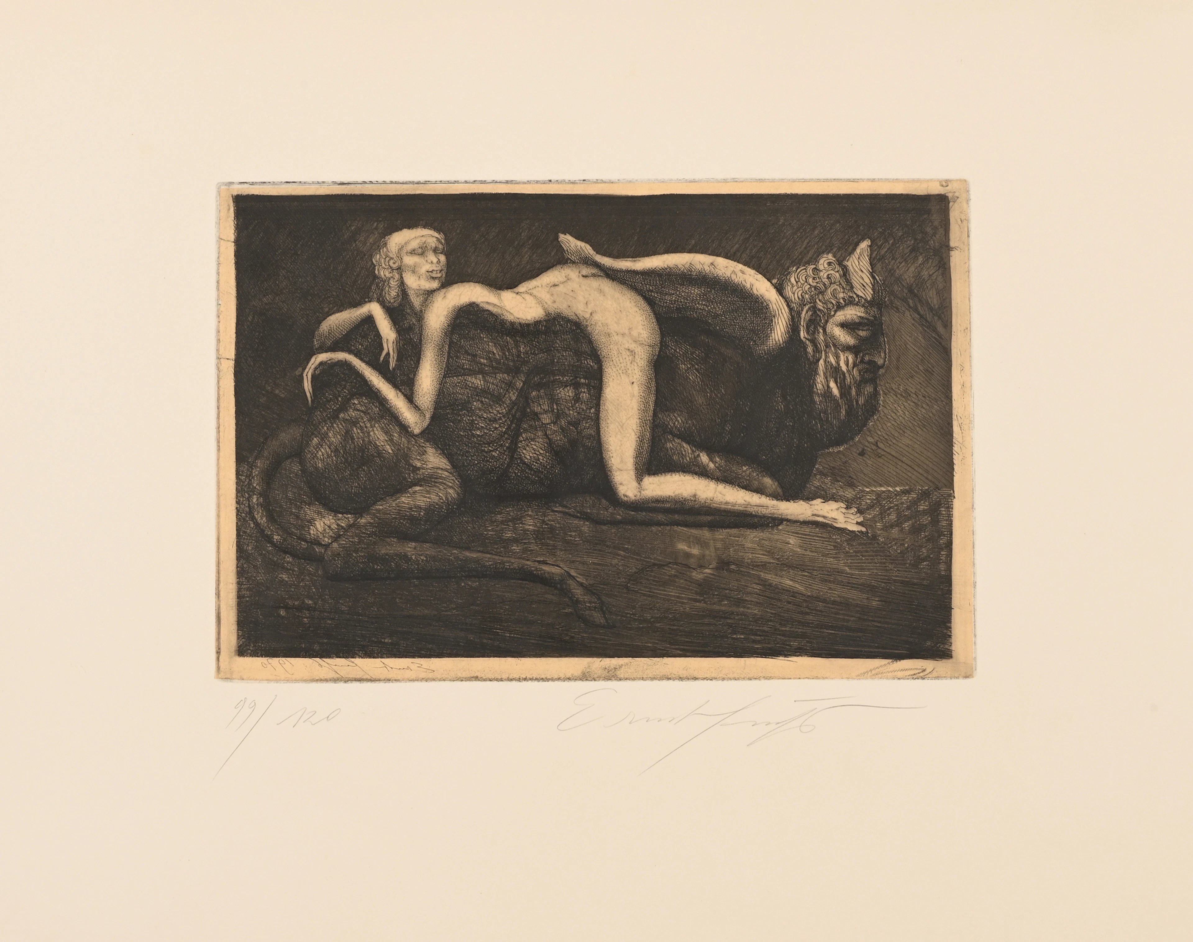 Love Game of the Nymph, 1970 Ernst Fuchs, 1930-2015 (AT)