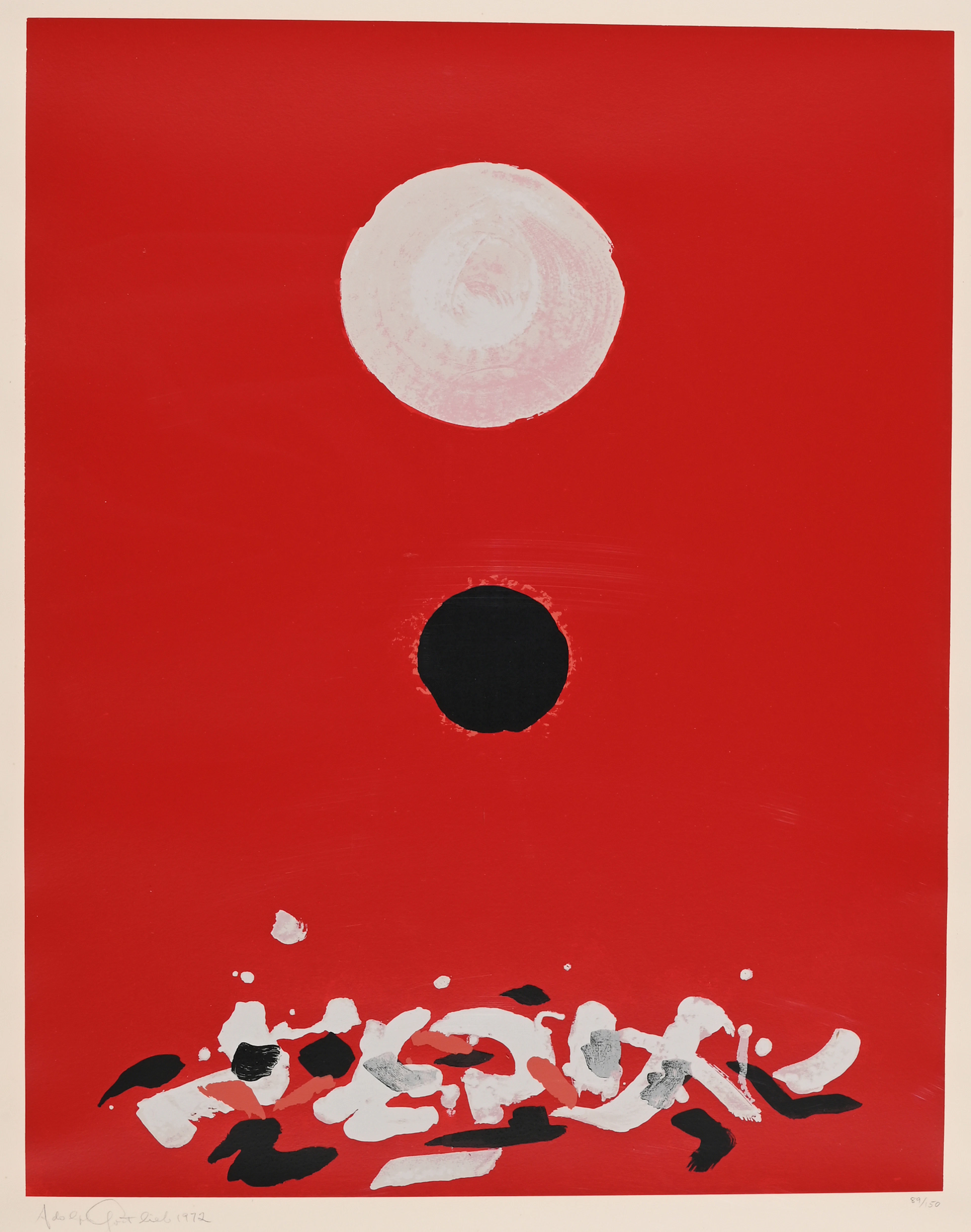 Crimson Ground, 1972 Adolph Gottlieb, 1903-1974 (US)