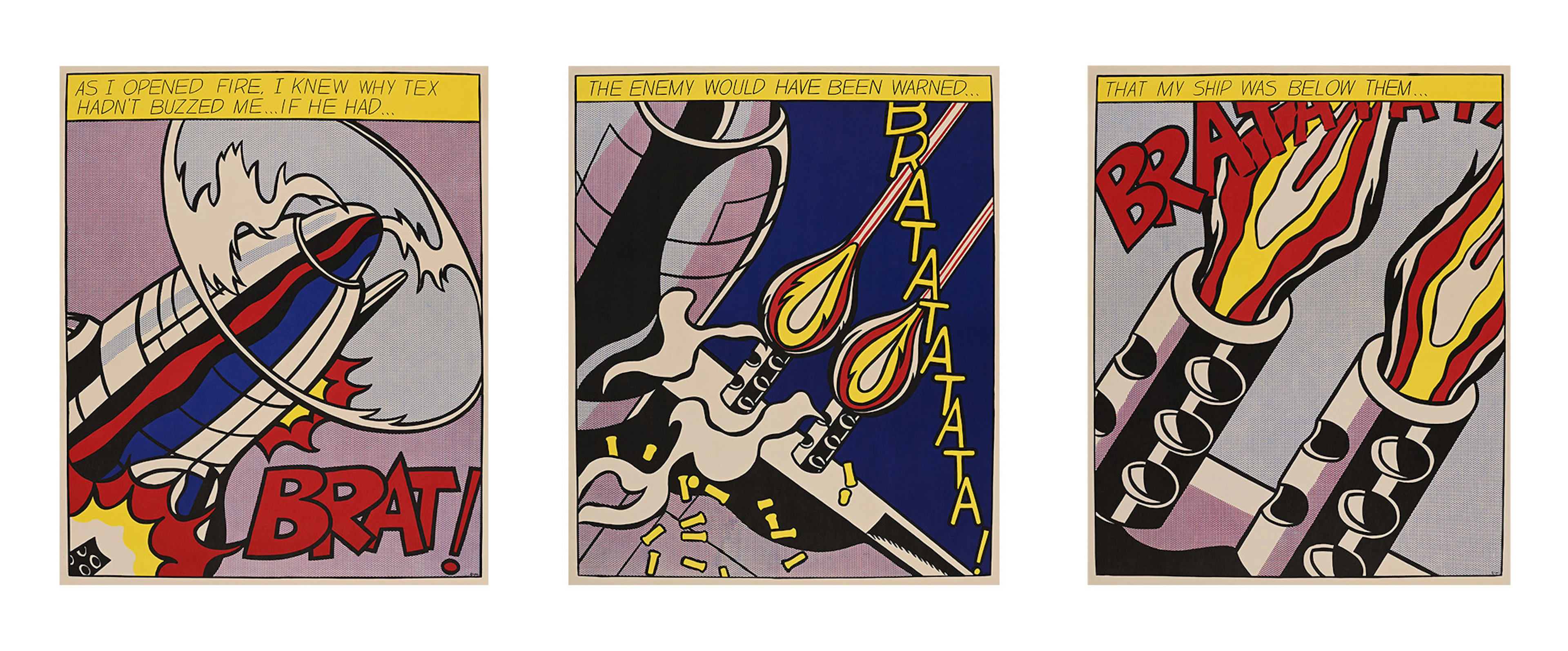 Triptych. As I Opened Fire, 1964 Roy Lichtenstein, 1923-1997 (US)