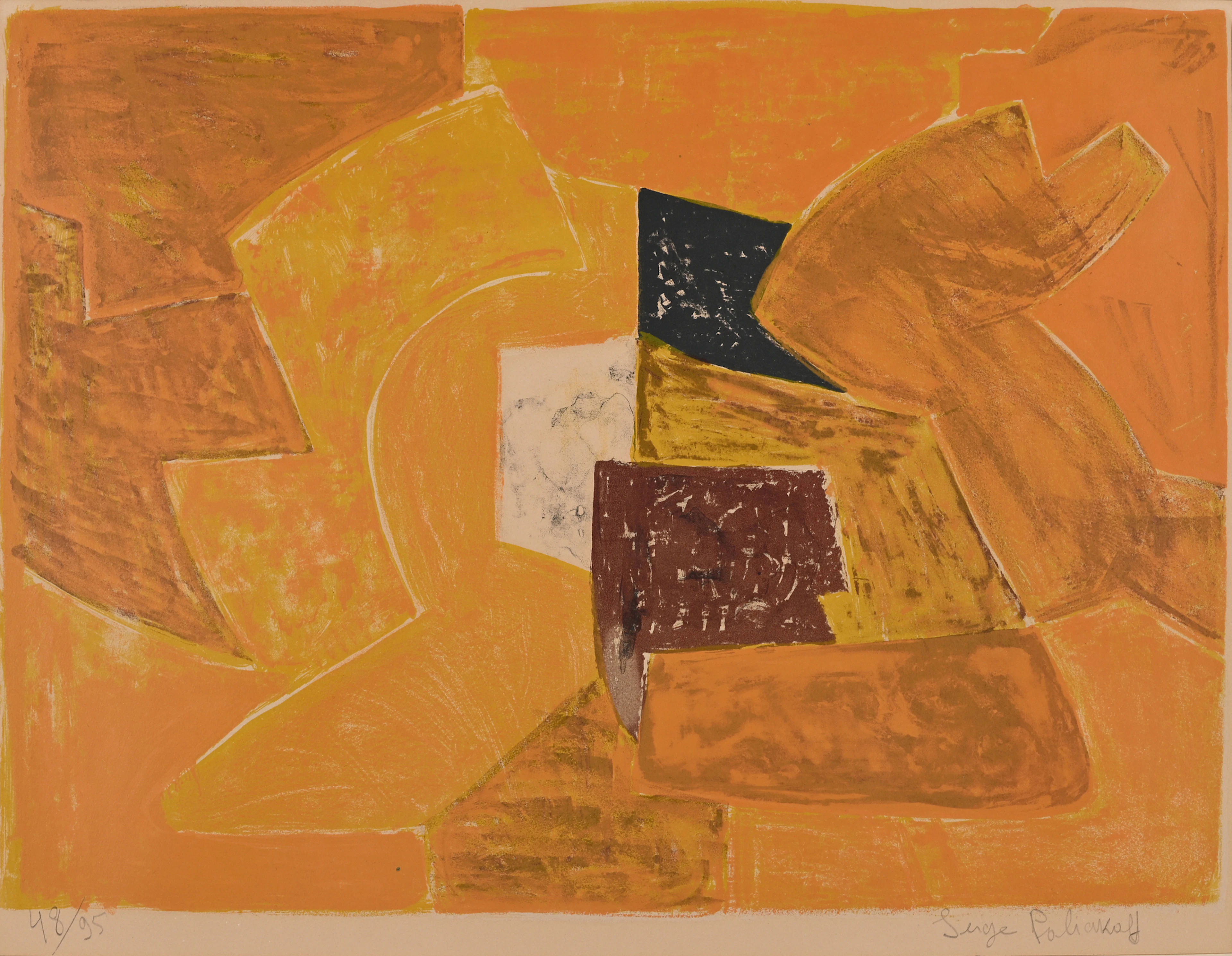 Composition orange, 1956 Serge Poliakoff, 1900-1969 (RU)