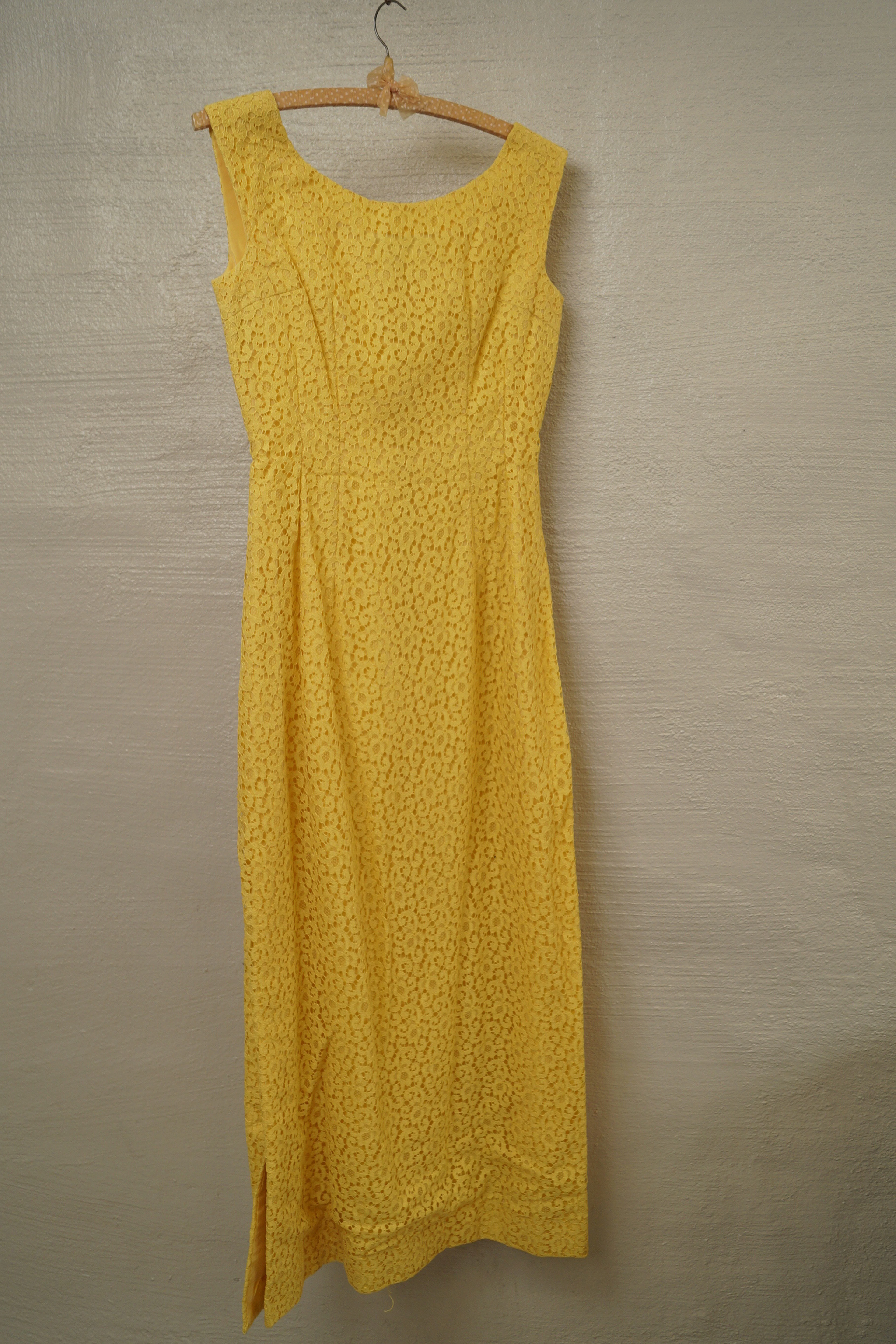 Vintage klänning 1960s gul. A160