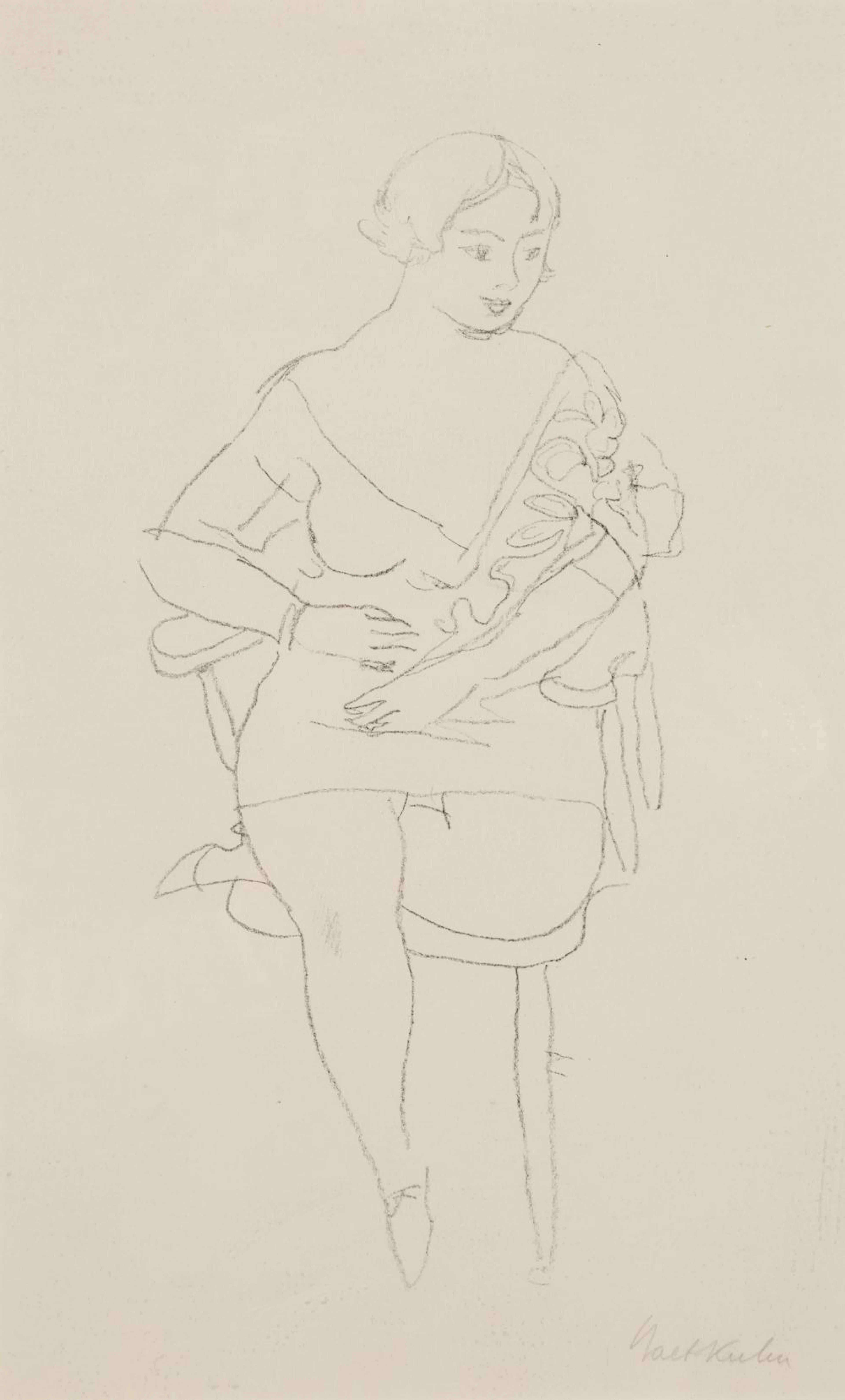 Walt Kuhn (Am. 1877-1949), Peggy, Lithograph, framed under glass