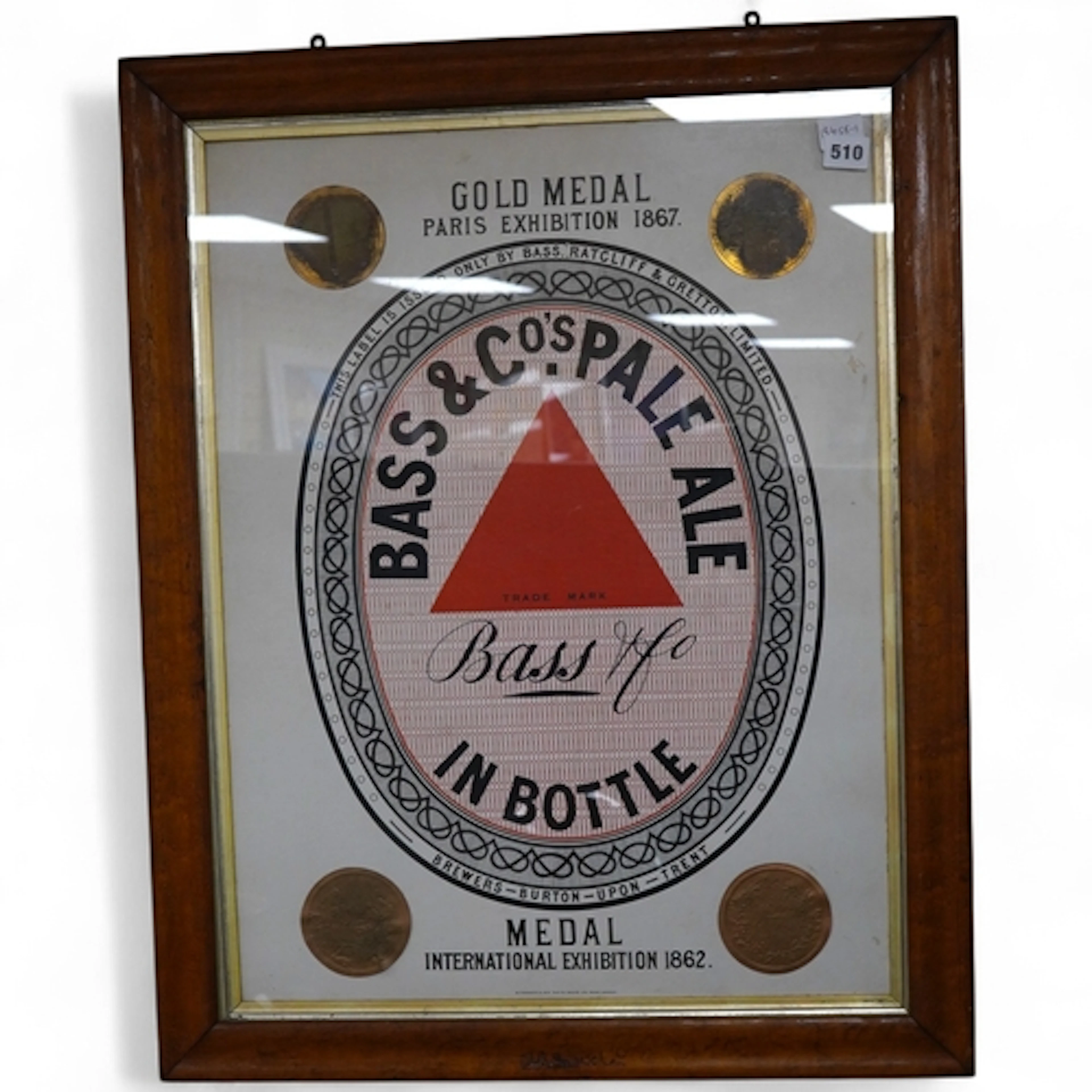 A Bass & Co Pale Ale advertising poster, Gold Medal Paris Ex...