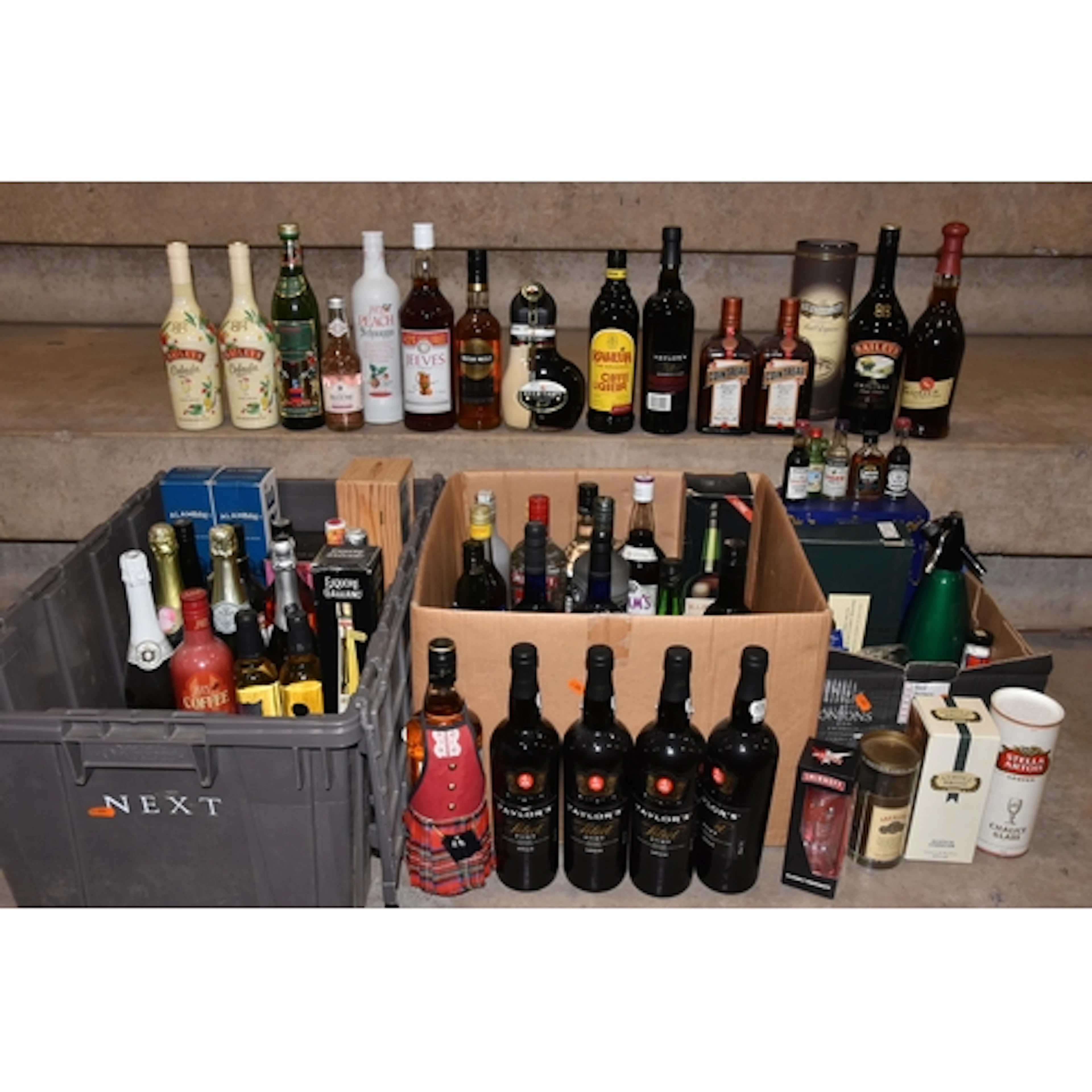 A large collection of assorted ALCOHOL containing fifty-one ...