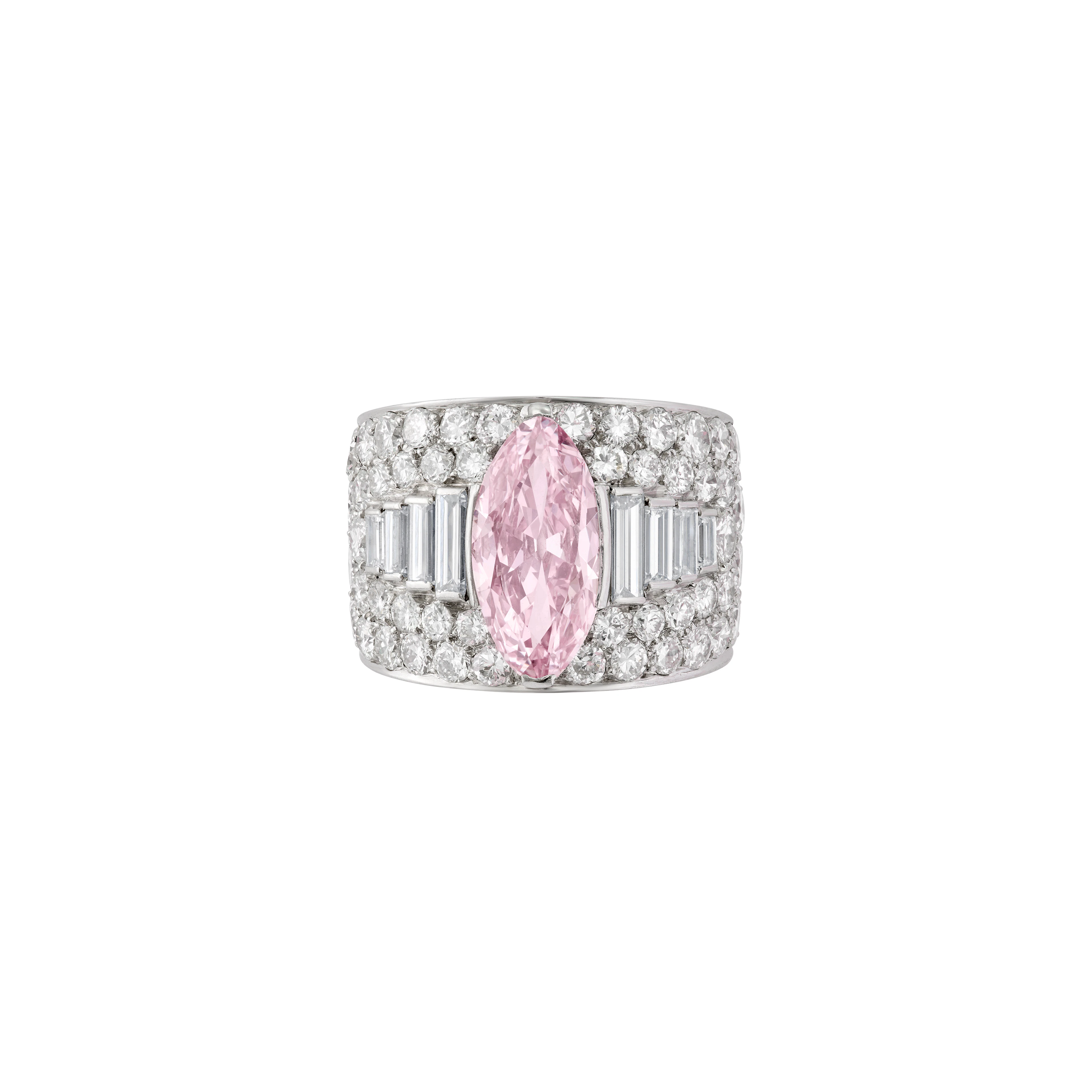 BULGARI COLOURED DIAMOND AND DIAMOND 'TROMBINO' RING