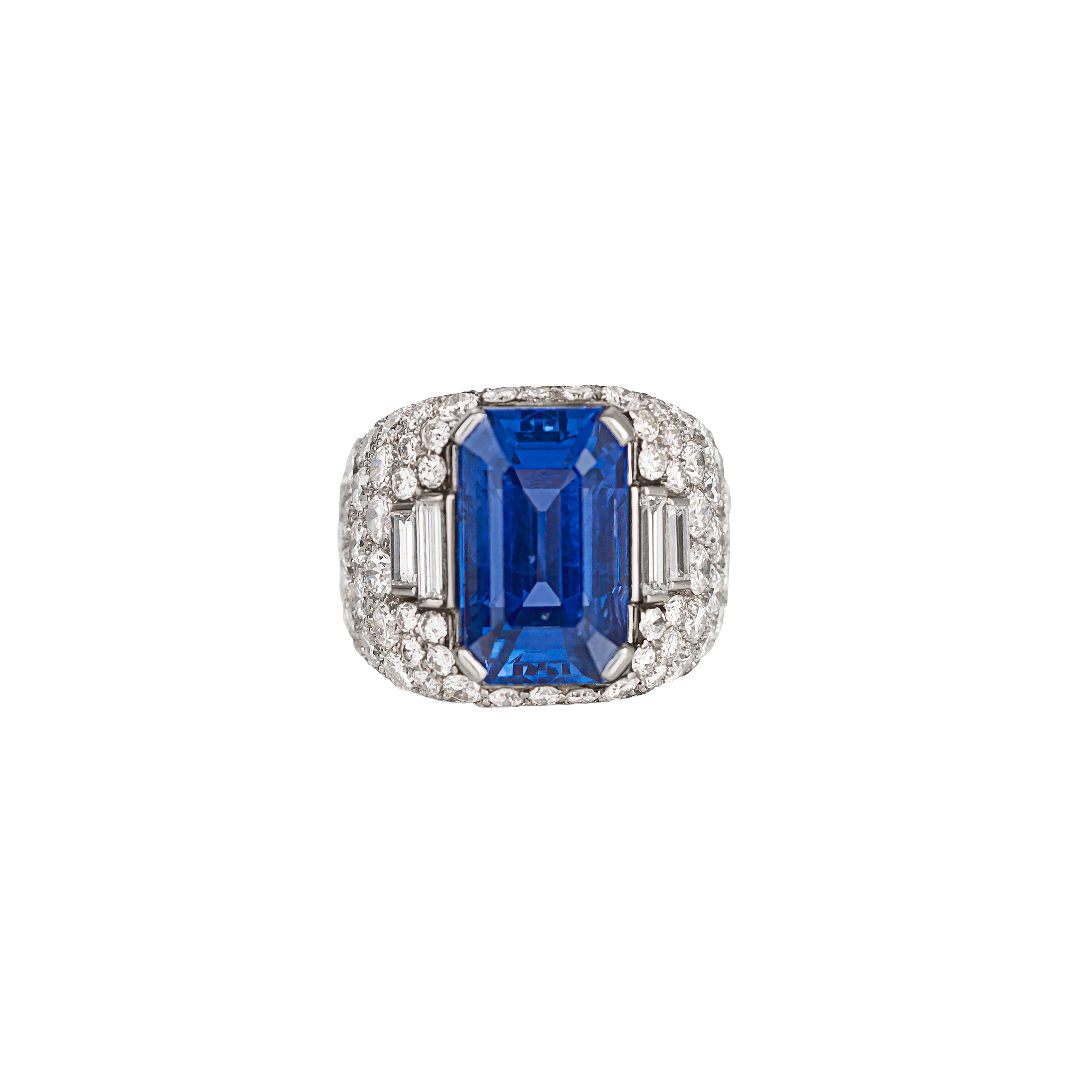 BULGARI SAPPHIRE AND DIAMOND 'TROMBINO' RING