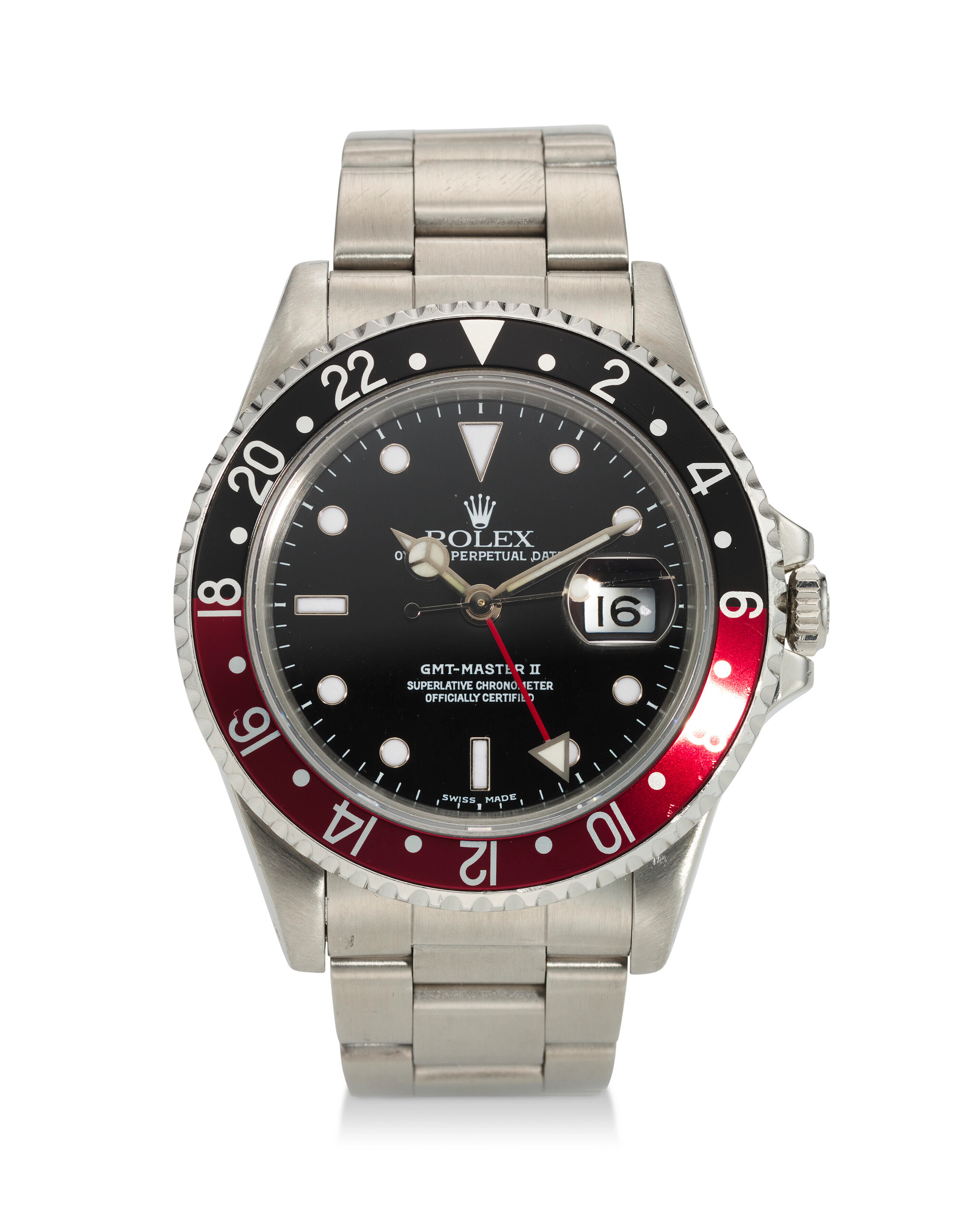 ROLEX, REF. 16710, GMT-MASTER II “COKE,” A STEEL GMT WRISTWATCH WITH DATE