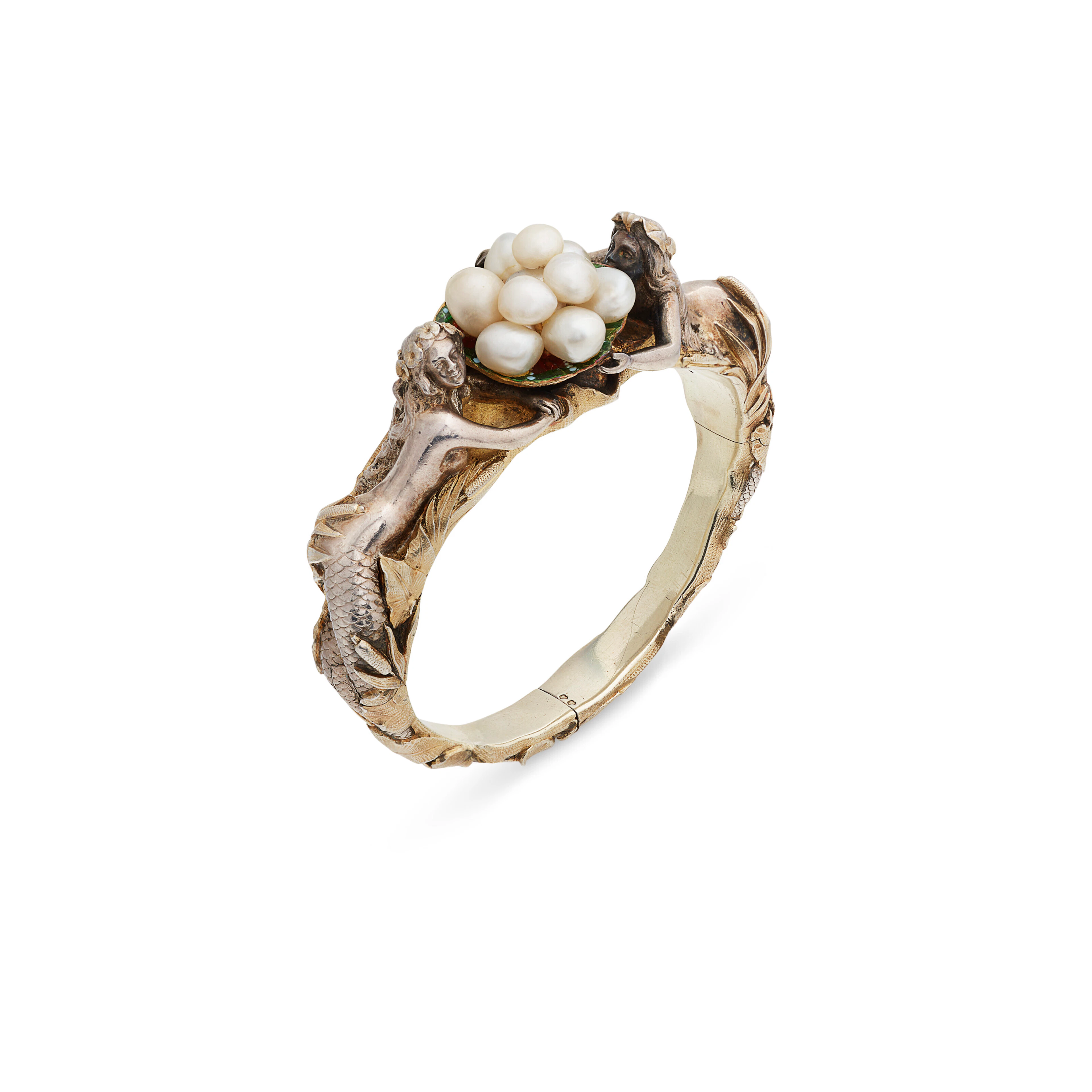 FRANÇOIS-DÉSIRÉ FROMENT-MEURICE BRACELET NÉO-RENAISSANCE PERLES ET ÉMAIL