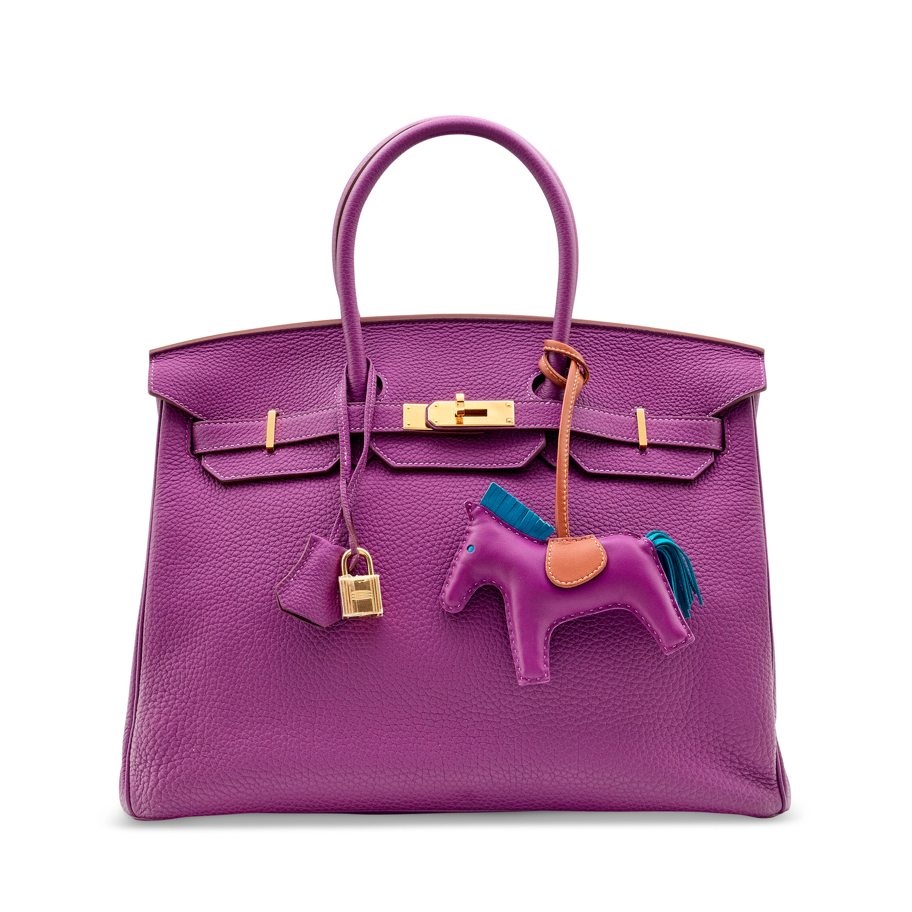 A VIOLET TOGO LEATHER BIRKIN 35 WITH GOLD HARDWARE
