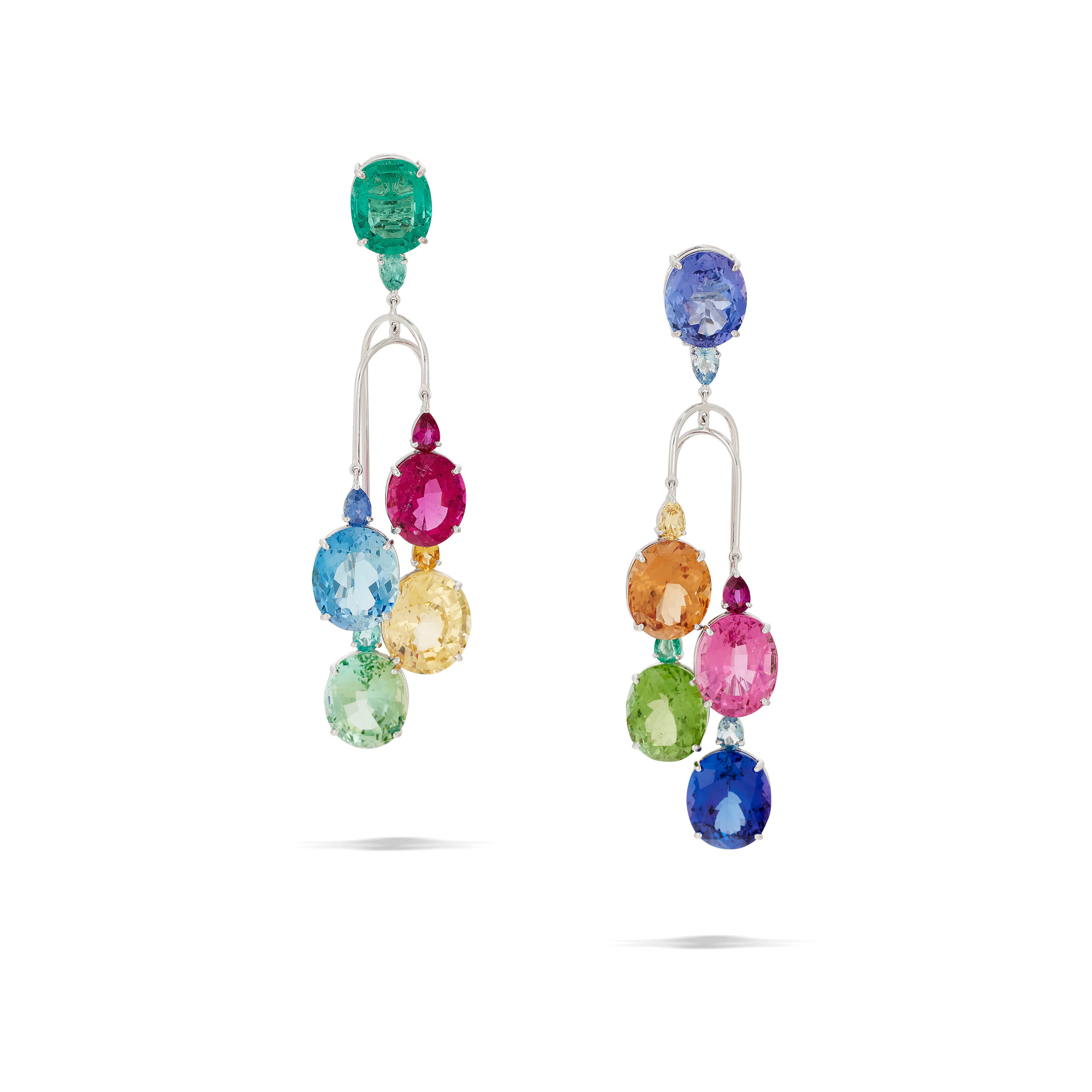 KÖCHERT MULTI-GEM 'CHANDELIER' EARRINGS