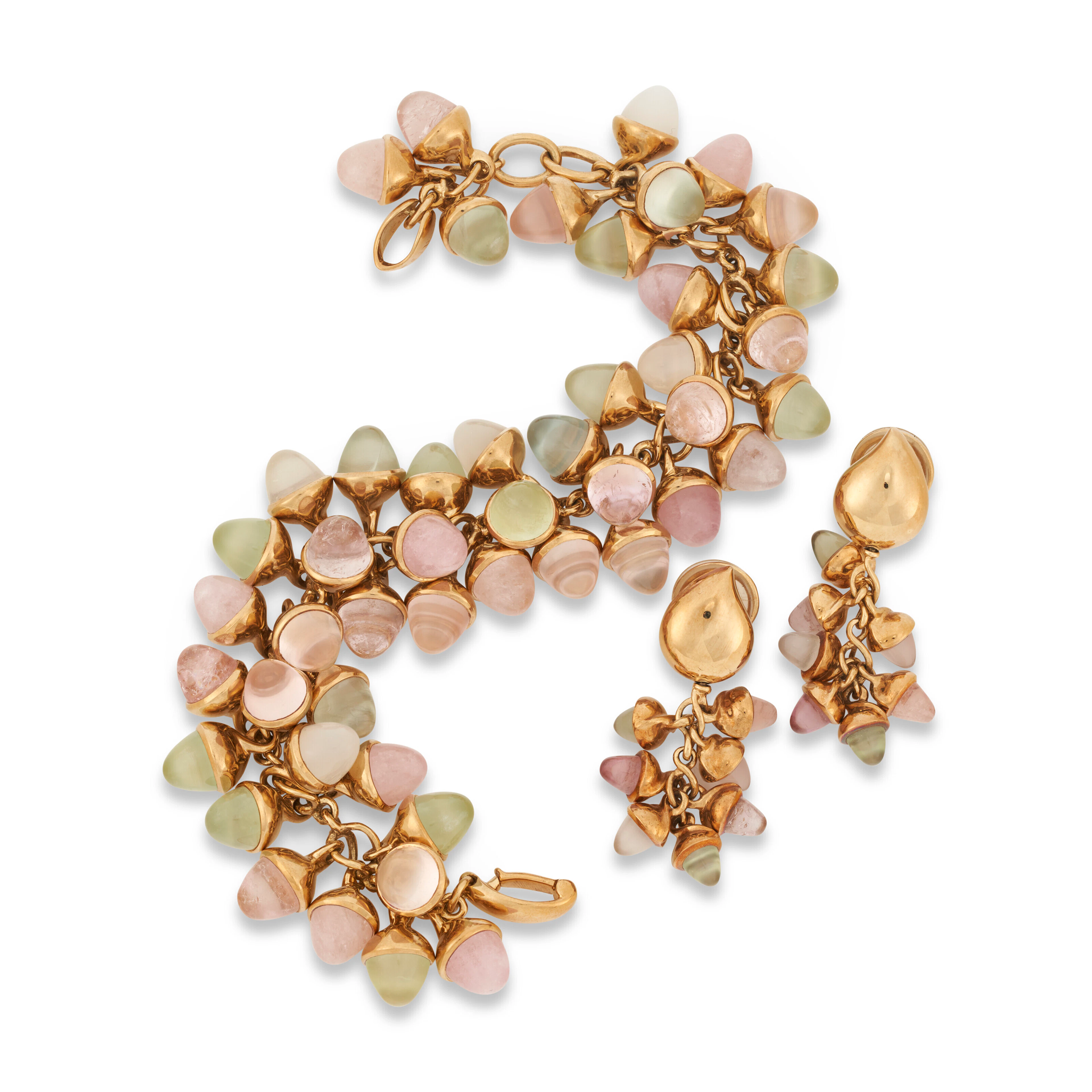 TAMARA COMOLLI MULTI-GEM AND GOLD 'MIKADO' BRACELET