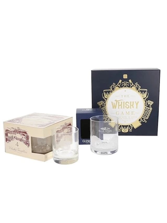 Assorted Whisky Memorabilia 4 x 9cm tall glasses