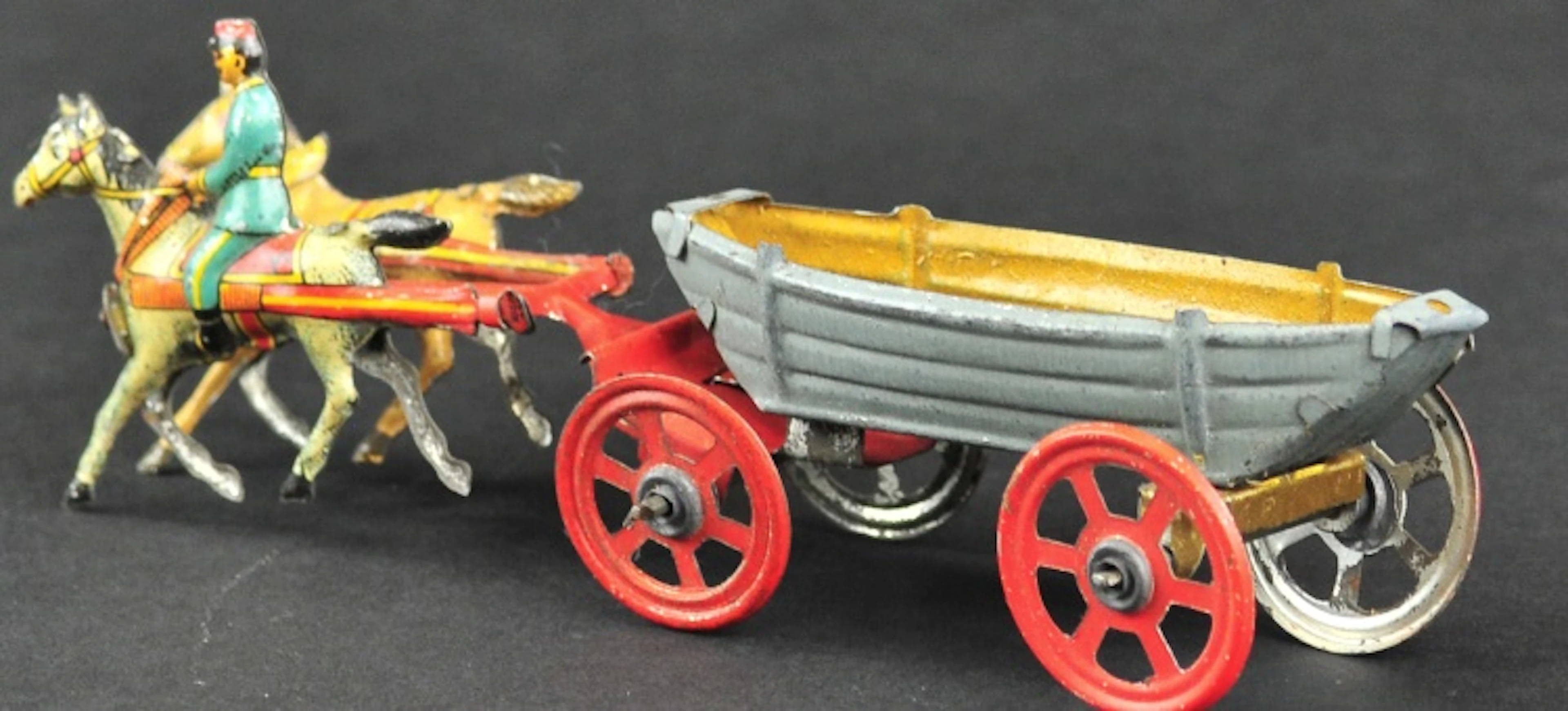 HORSE DRAWN MILITARY SURF BOAT TRANSPORT PENNY TOY