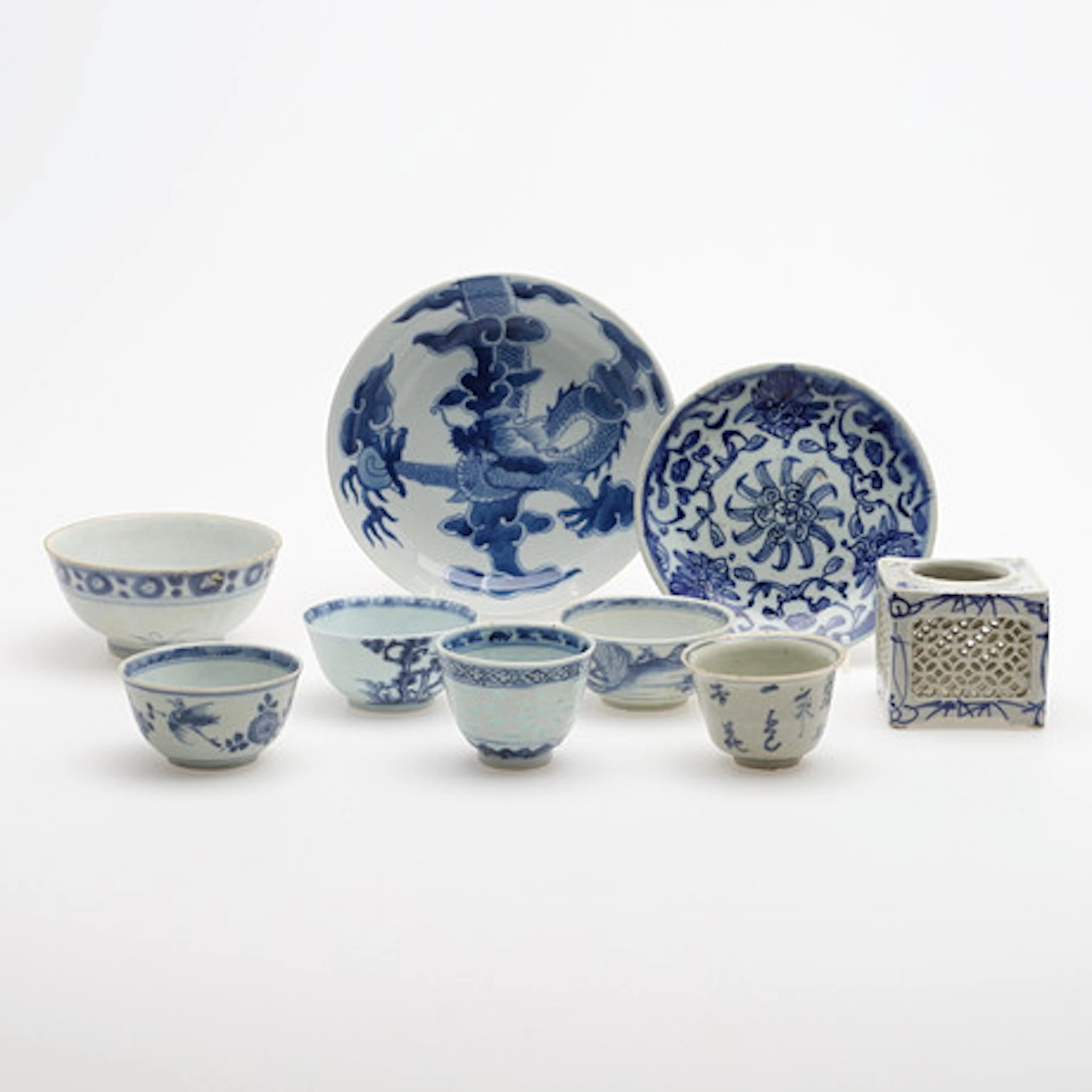 KINESISKT OCH JAPANSKT PORSLIN, 9 DELAR, t…