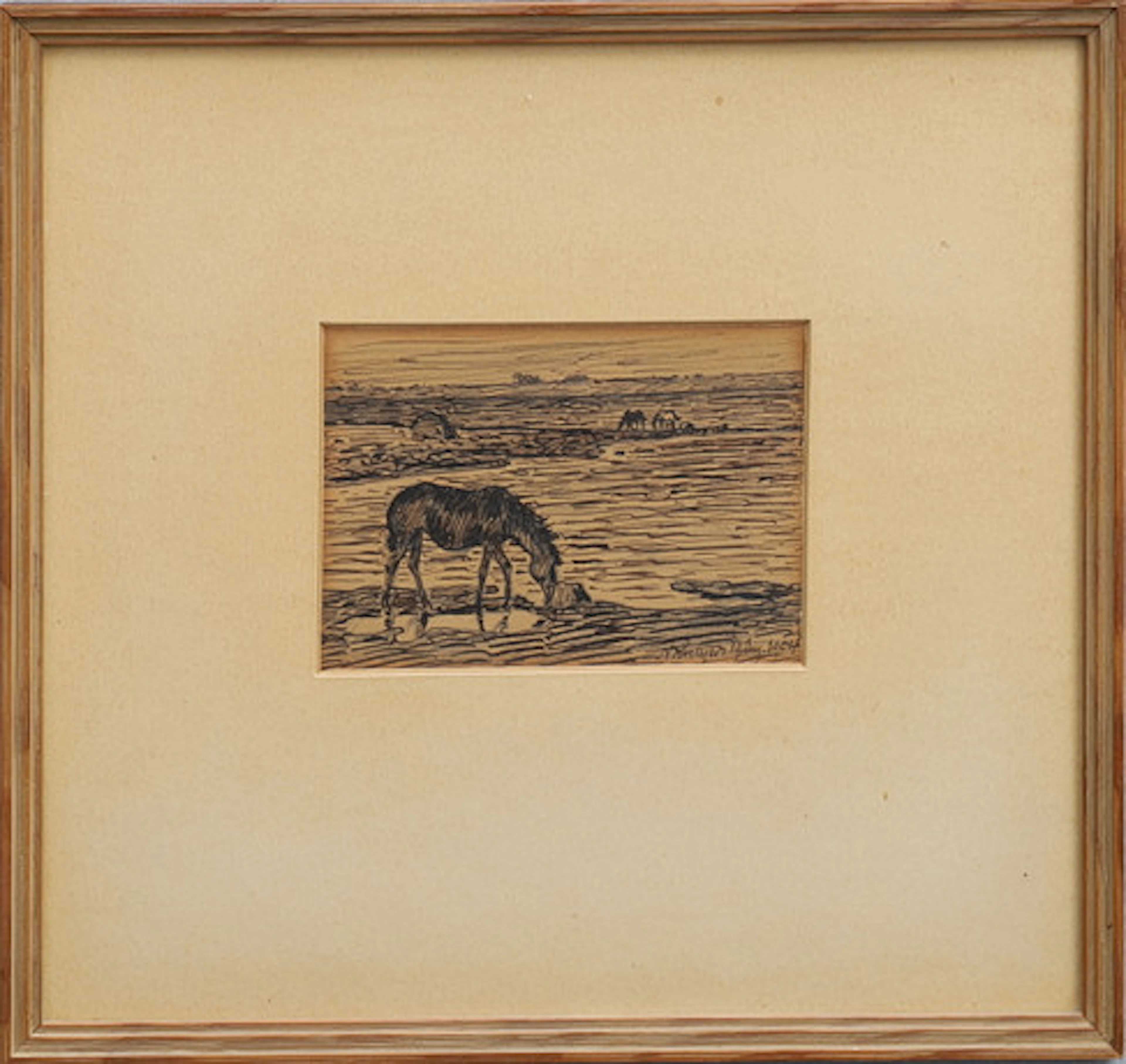 NILS KREUGER (1858-1930), hästar i landska…