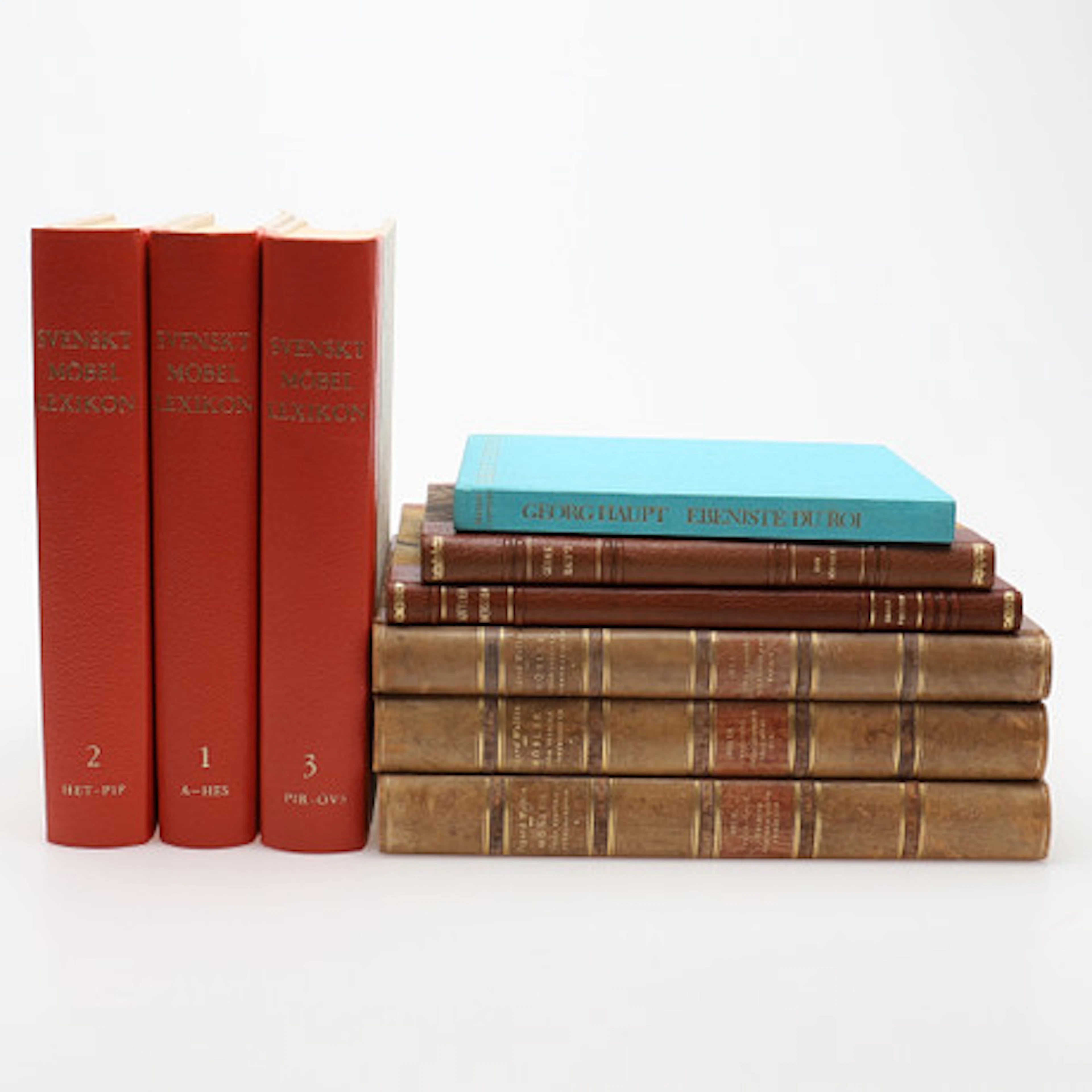LITTERATUR OM SVENSKA MÖBLER, 9 DELAR.