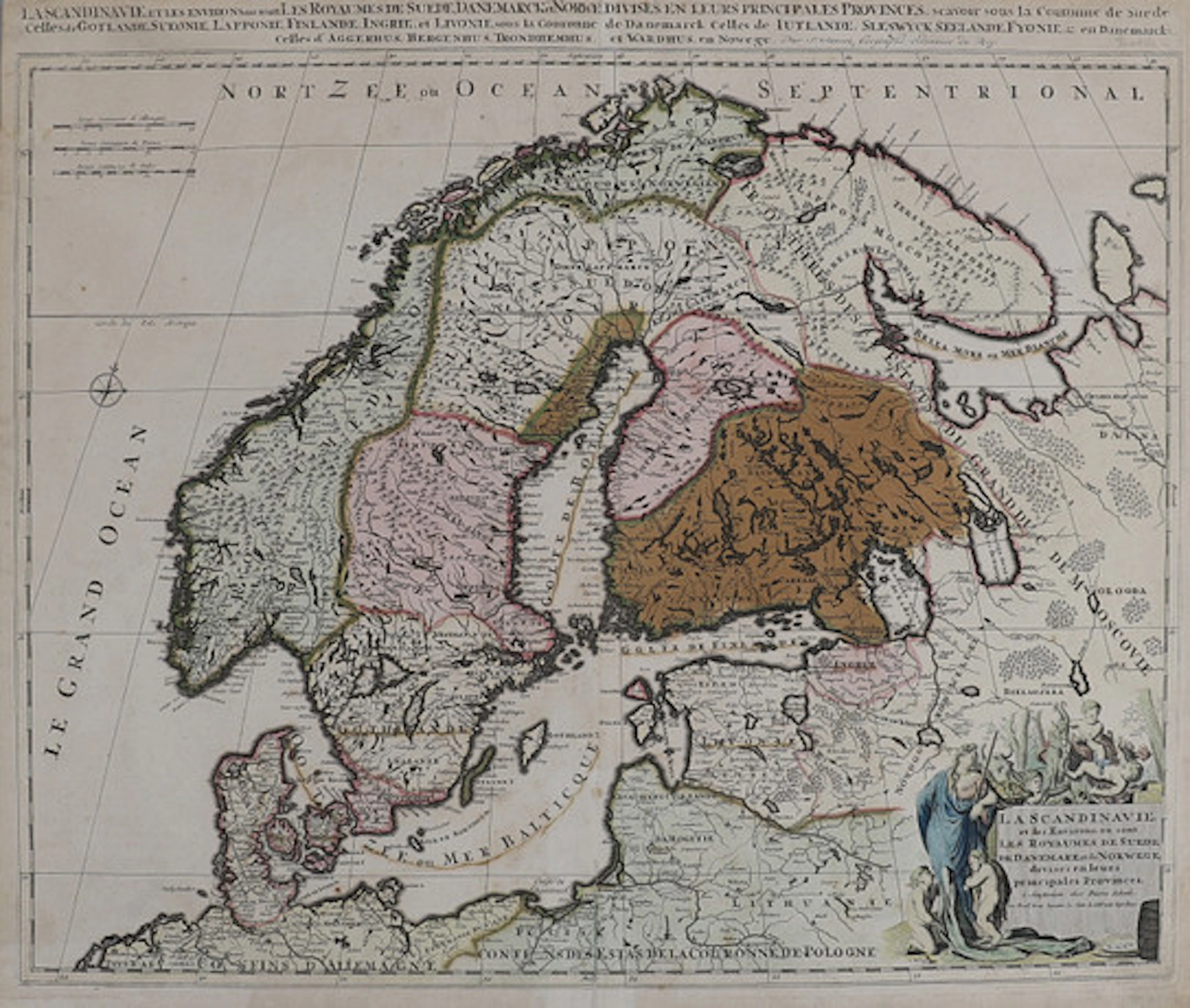 ANTIK KARTA. NICOLAS SANSONS LA SCANDINAVI…