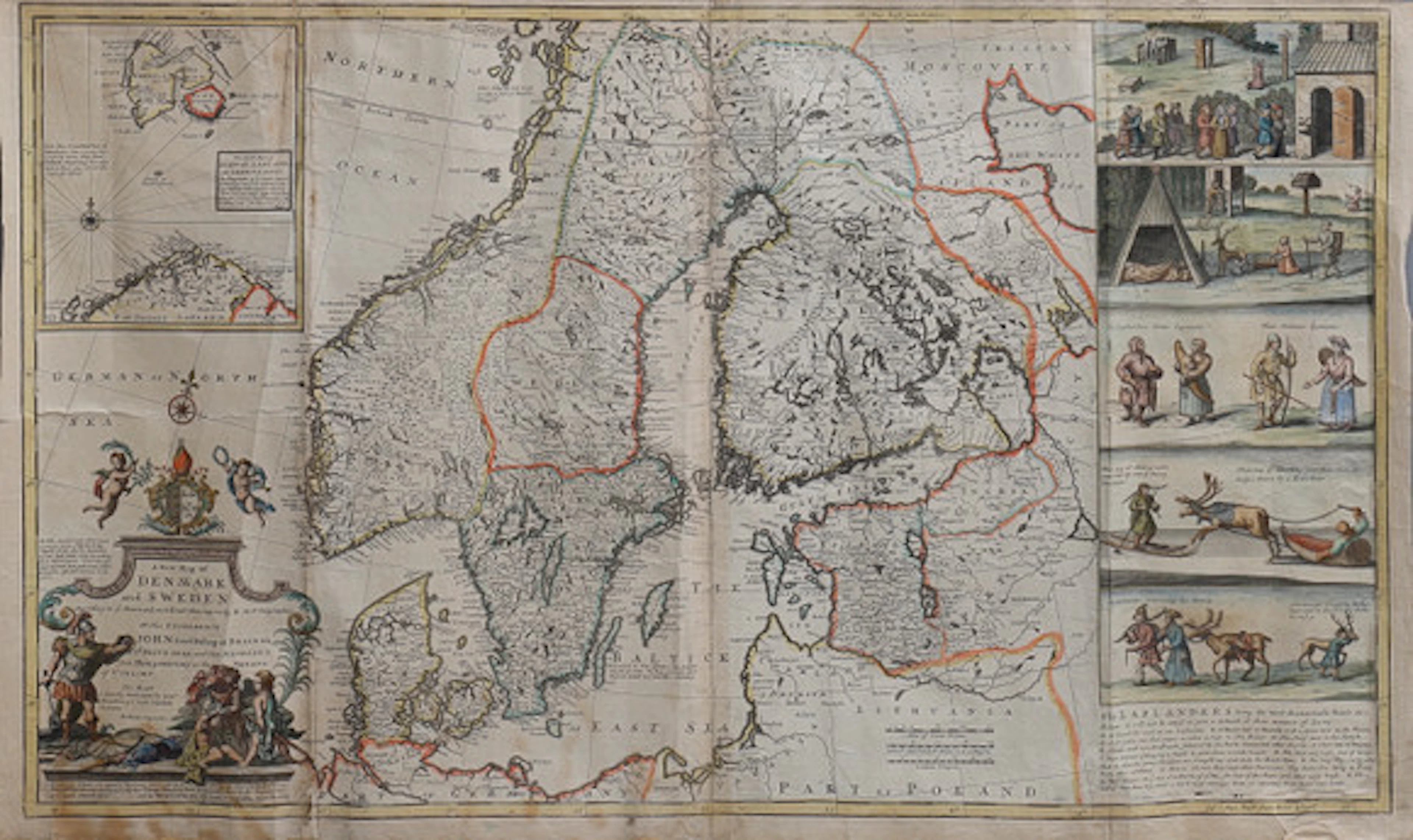 ANTIK KARTA. A NEW MAP OF DENMARK AND SWED…