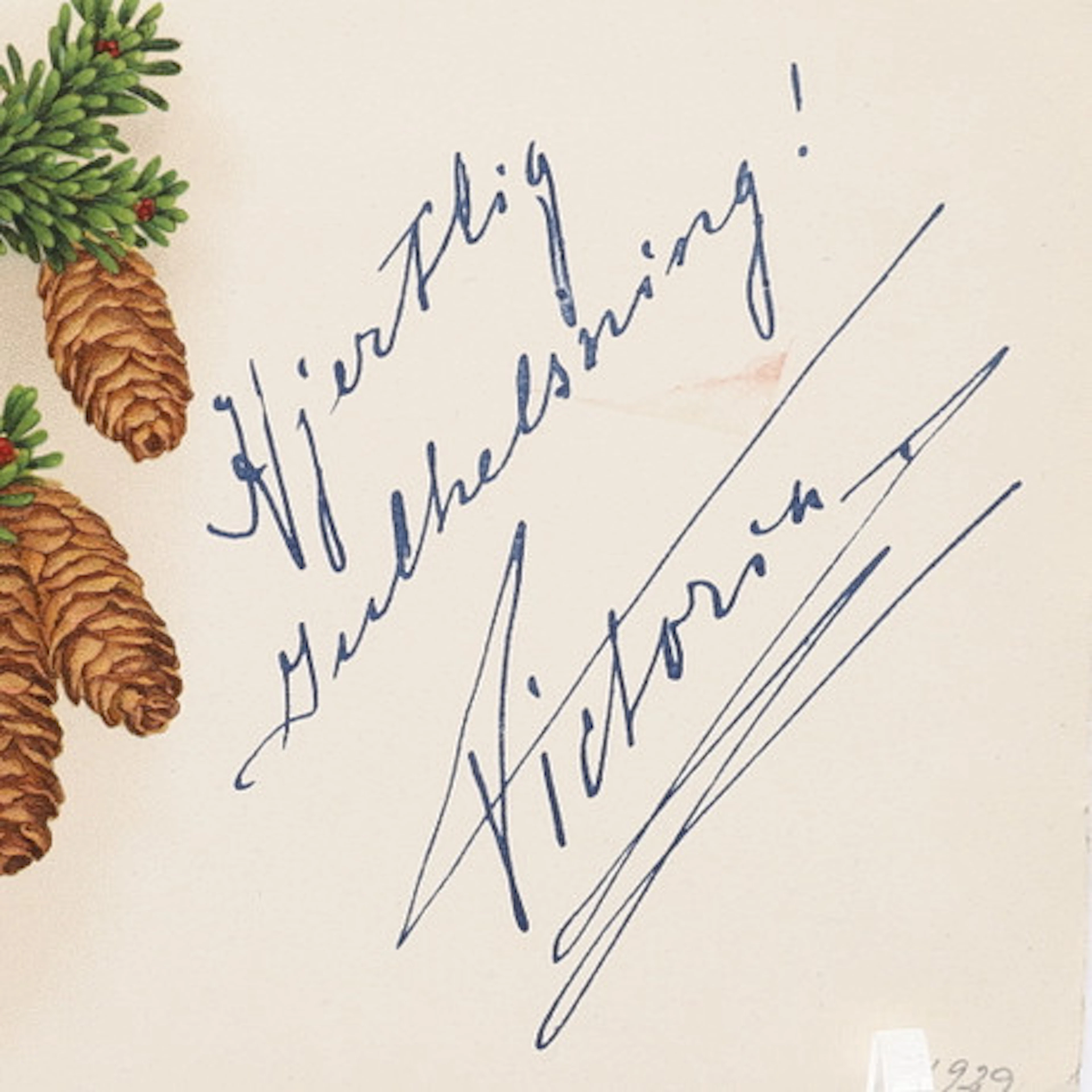 AUTOGRAF. DROTTNING VICTORIA AV SVERIGE (1…