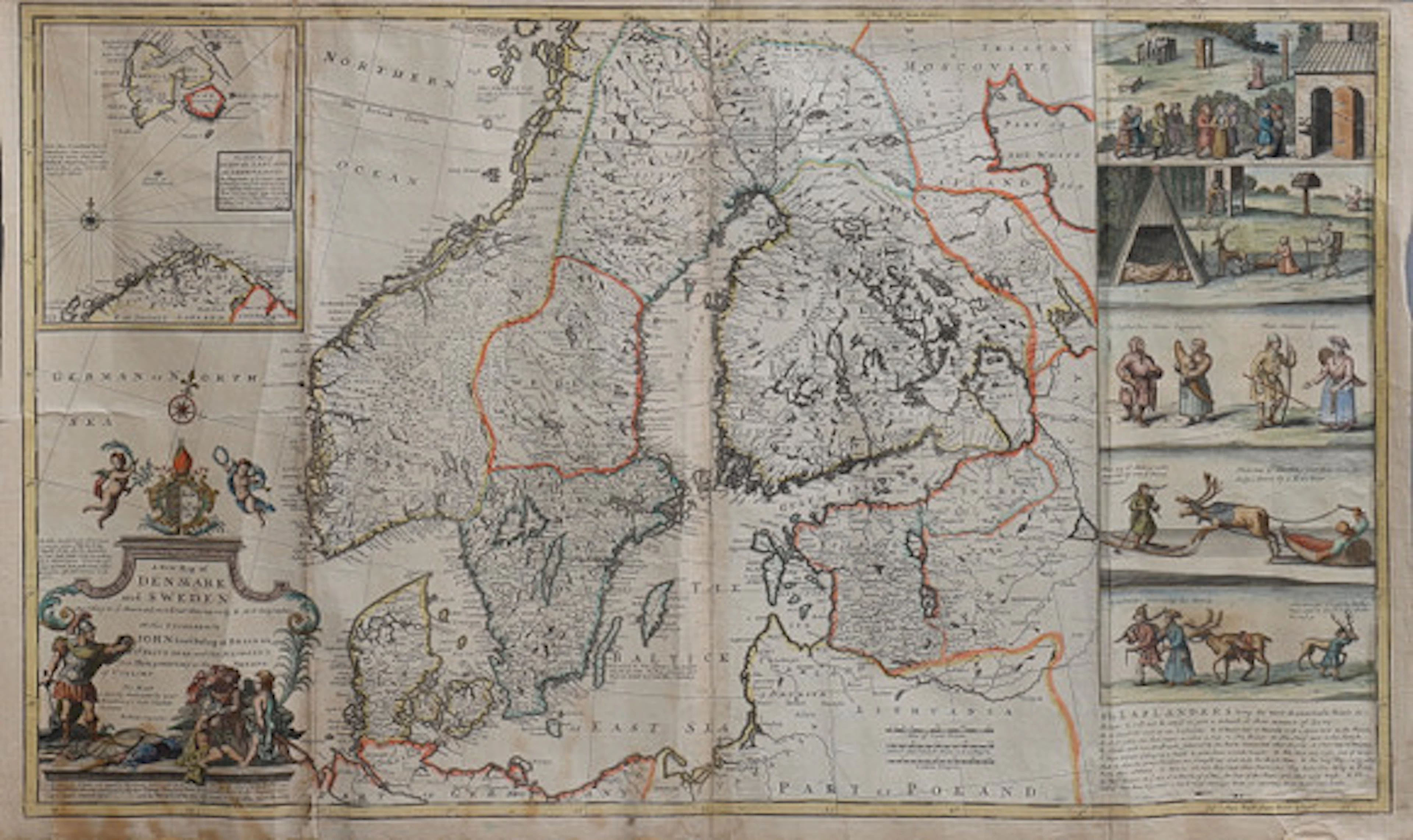 ANTIK KARTA. A NEW MAP OF DENMARK AND SWED…