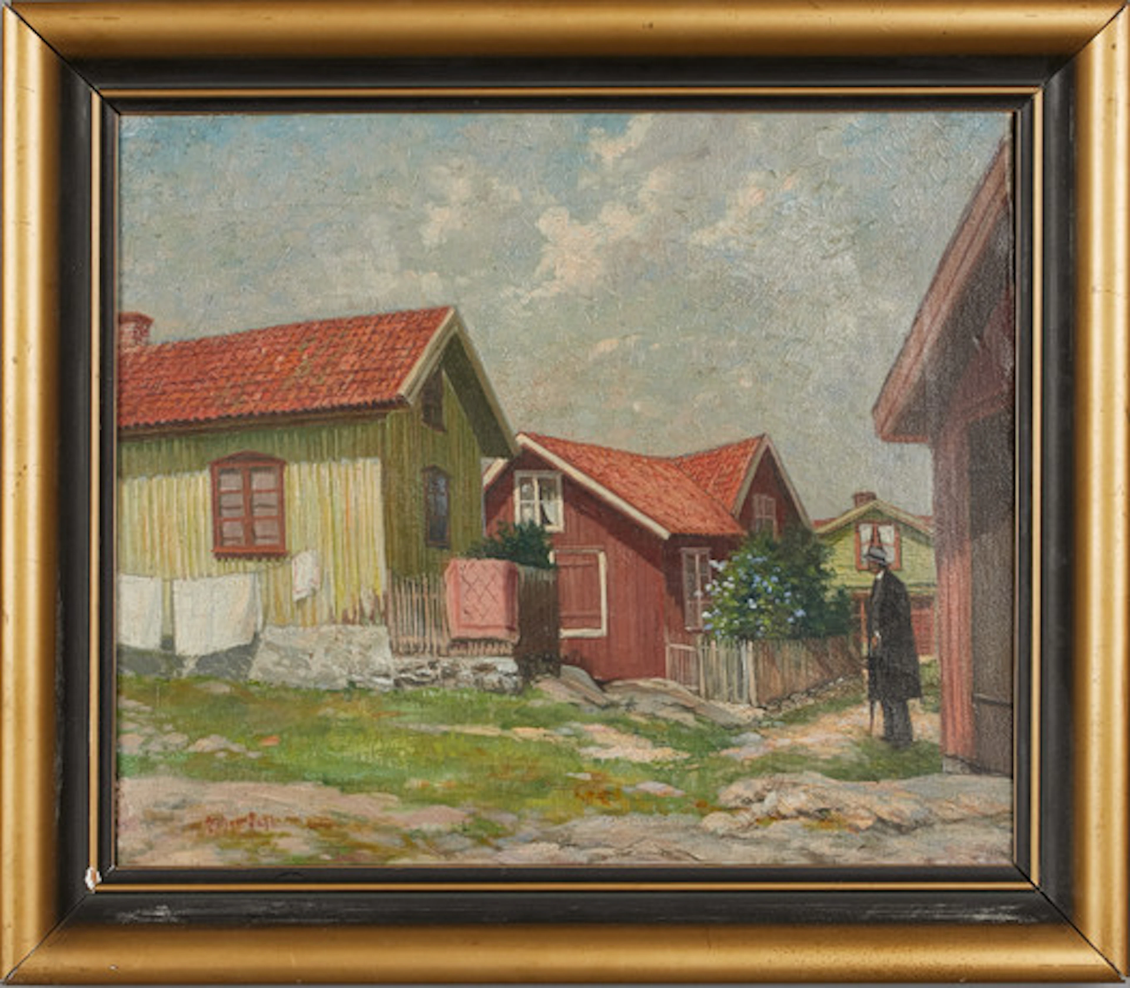ANSHELM DAHL (1897-1964). Herre med hatt i…