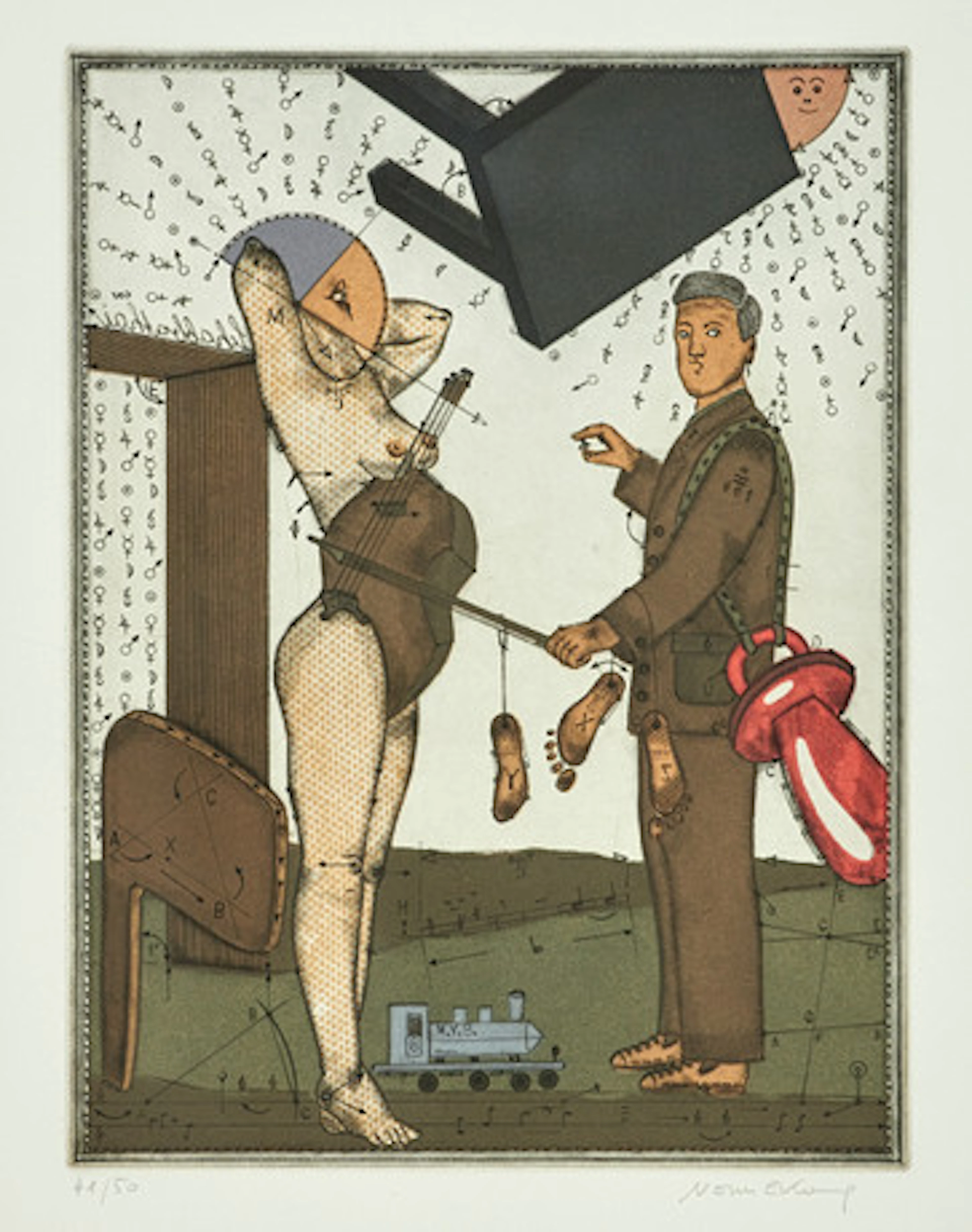 JOHANNES VENNEKAMP (född 1935),”Geige”, si…