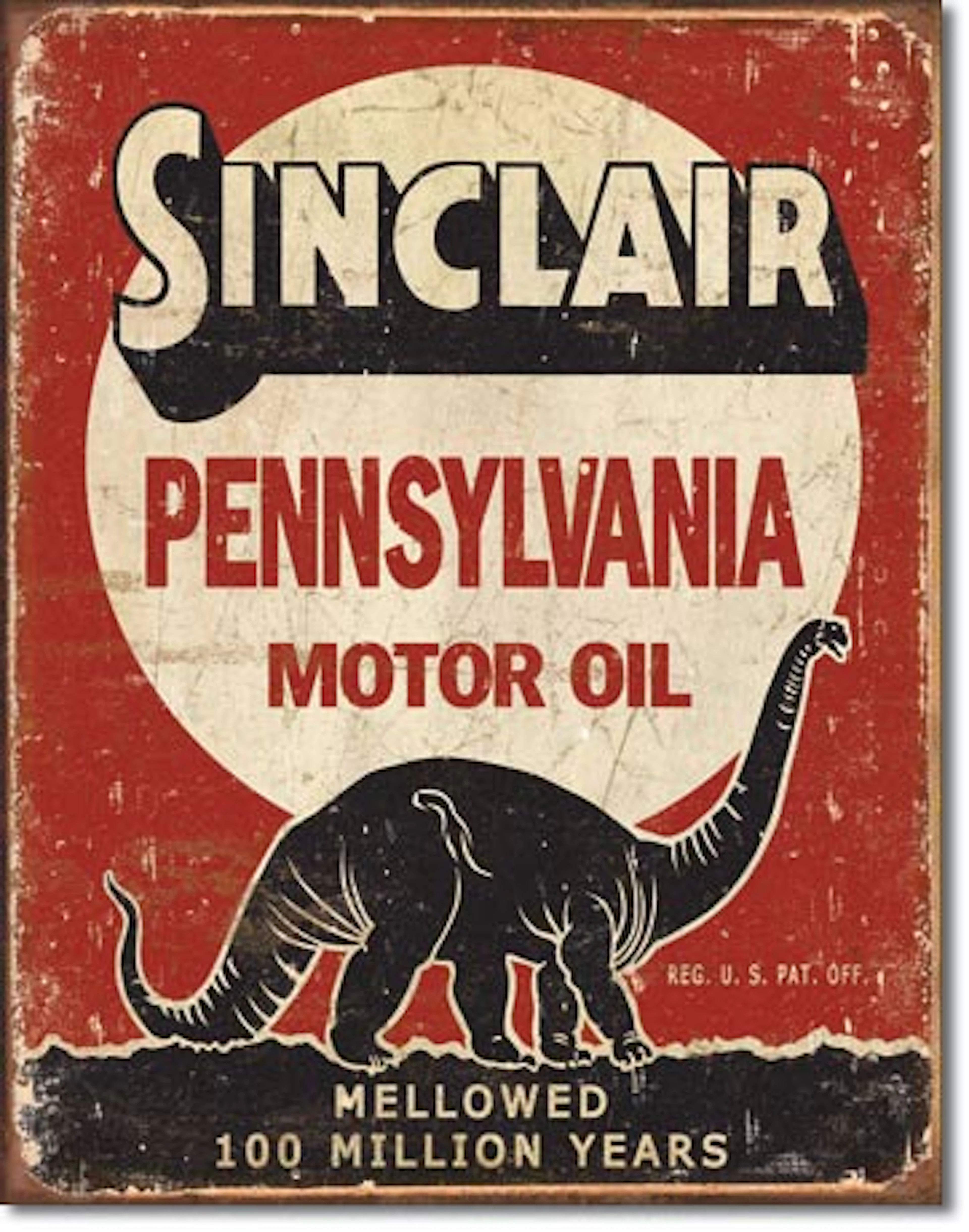 SINCLAIR MOTOR OIL METAL SIGN 12.5" X 16"