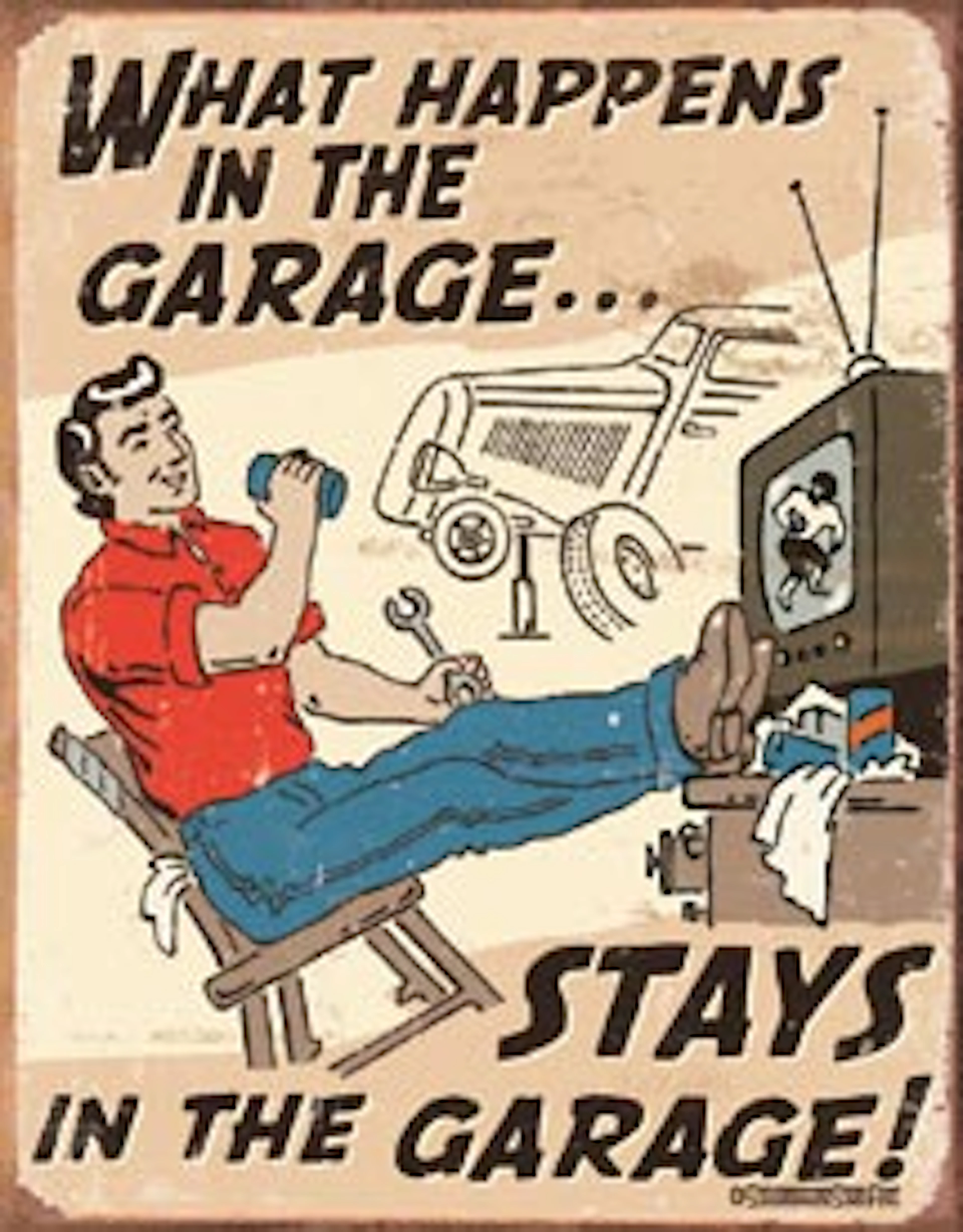 FUNNY METAL SIGN 12.5" X 16"