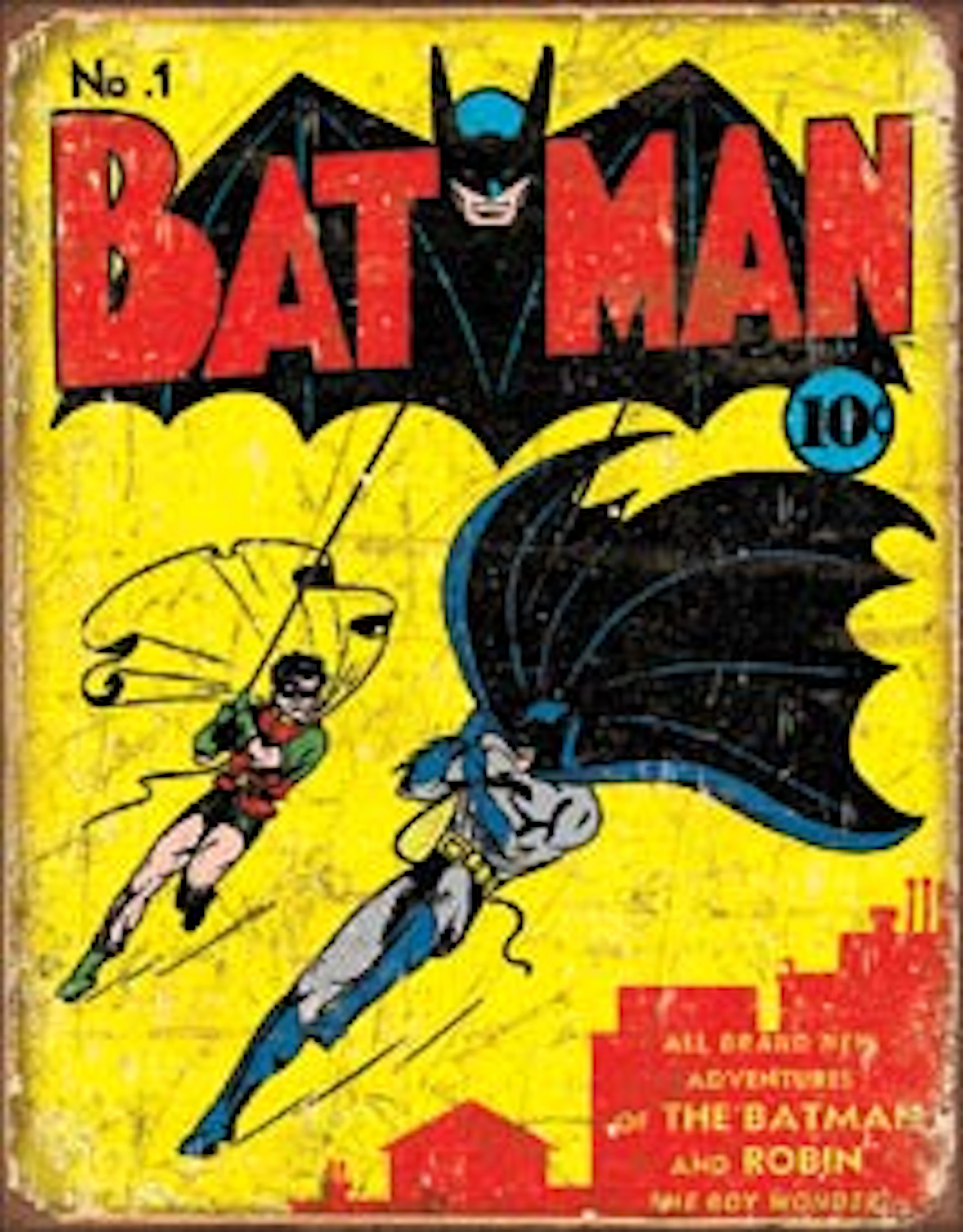 BATMAN METAL SIGN 12.5" X 16"