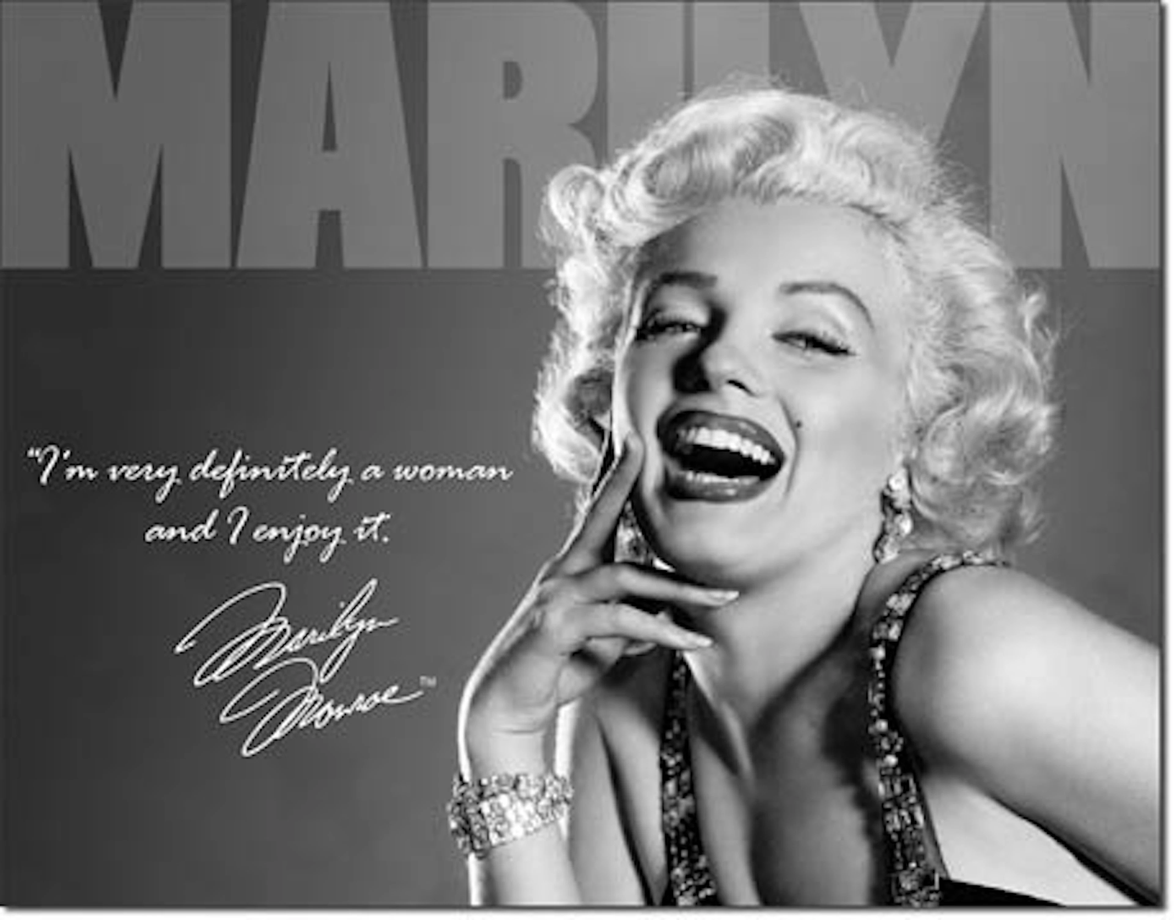 MARILYN MONROE METAL SIGN 12.5" X 16"