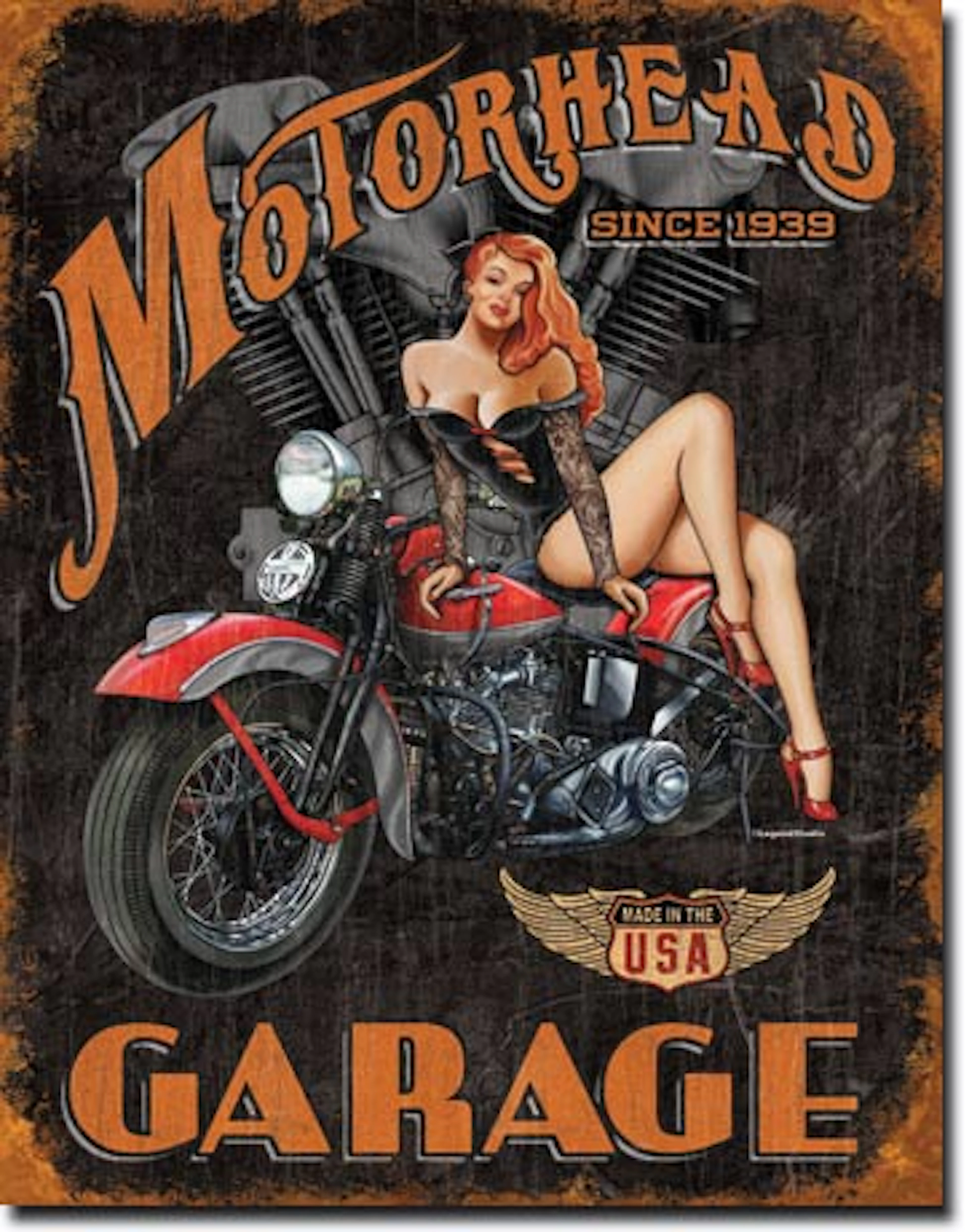 MOTORHEAD GARAGE METAL SIGN 12.5" X 16"