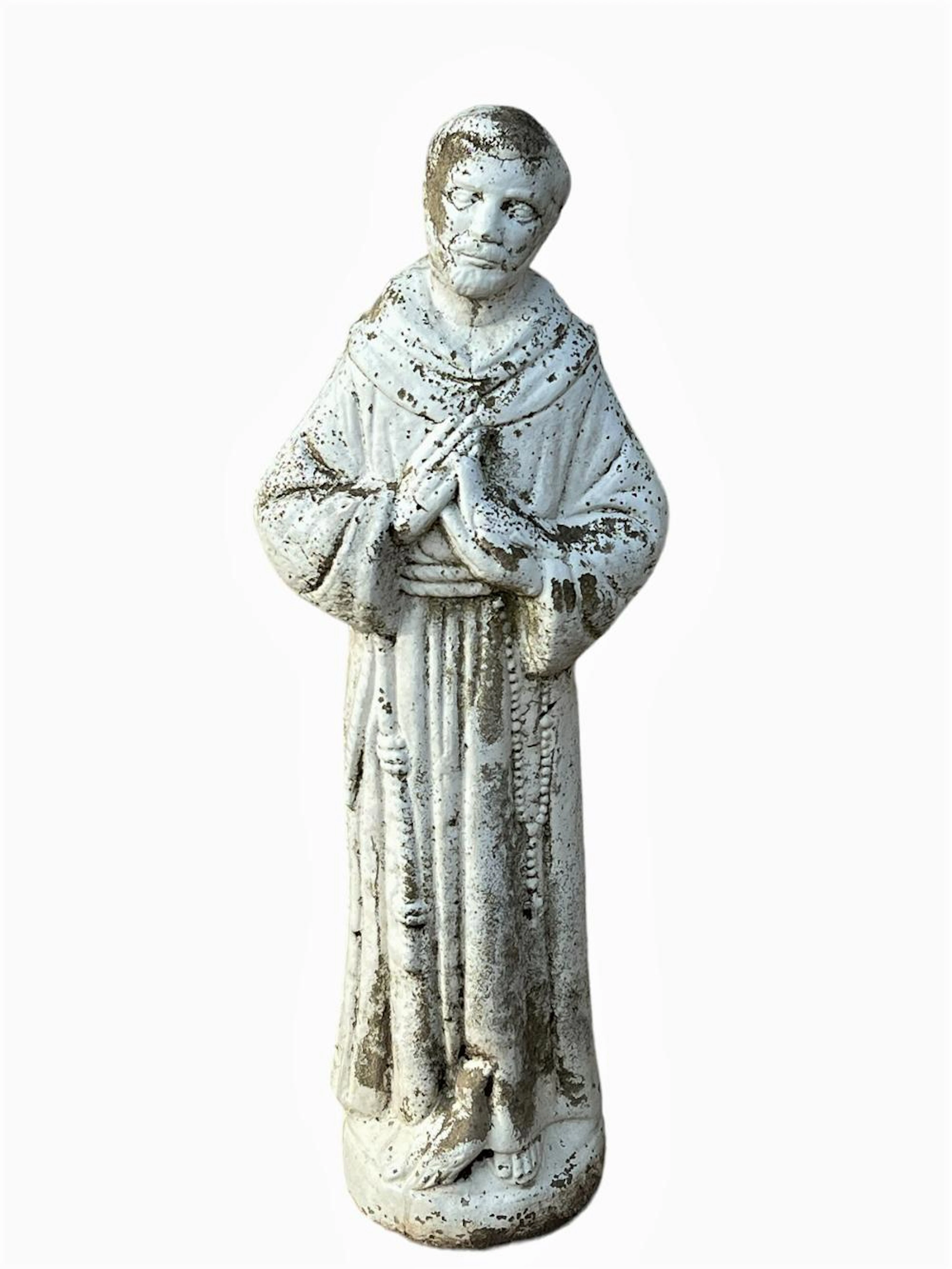 Painted Concrete St. Francis 34 3/4"H, 12 1/4" x 7"