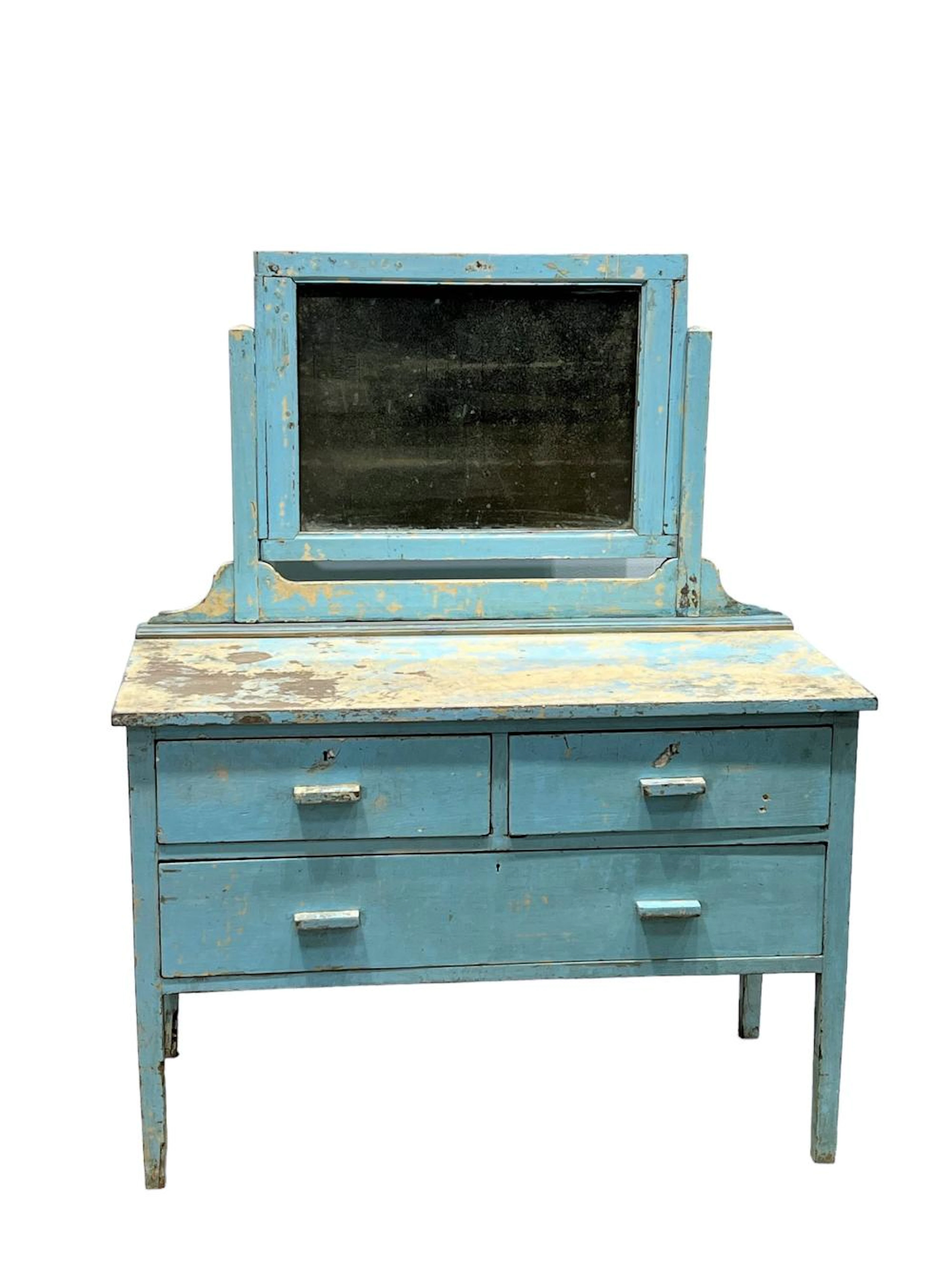 Painted Cottage Dresser w/ Mirror 52"H, 42"L, 20"W