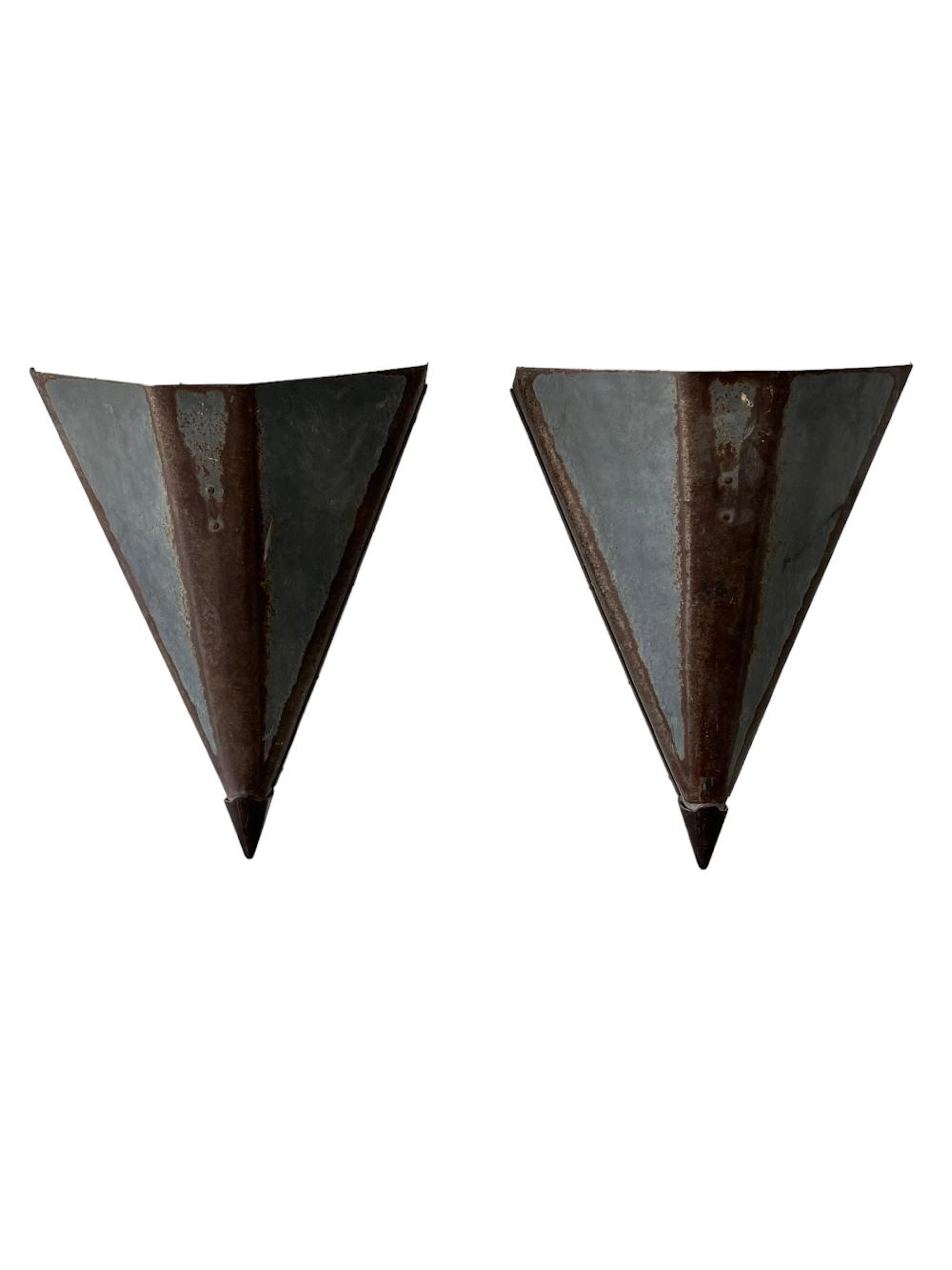 Pair of Industrial Sconces 29 1/2"H x 24" x 10" ea.
