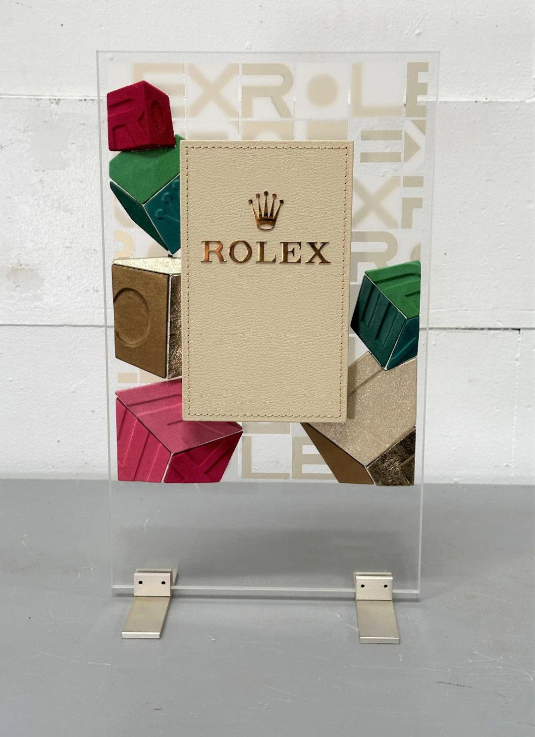 Rolex Watch Window Display 20 1/4"H, 11 3/4"L, 6 1/2"W(base feet)