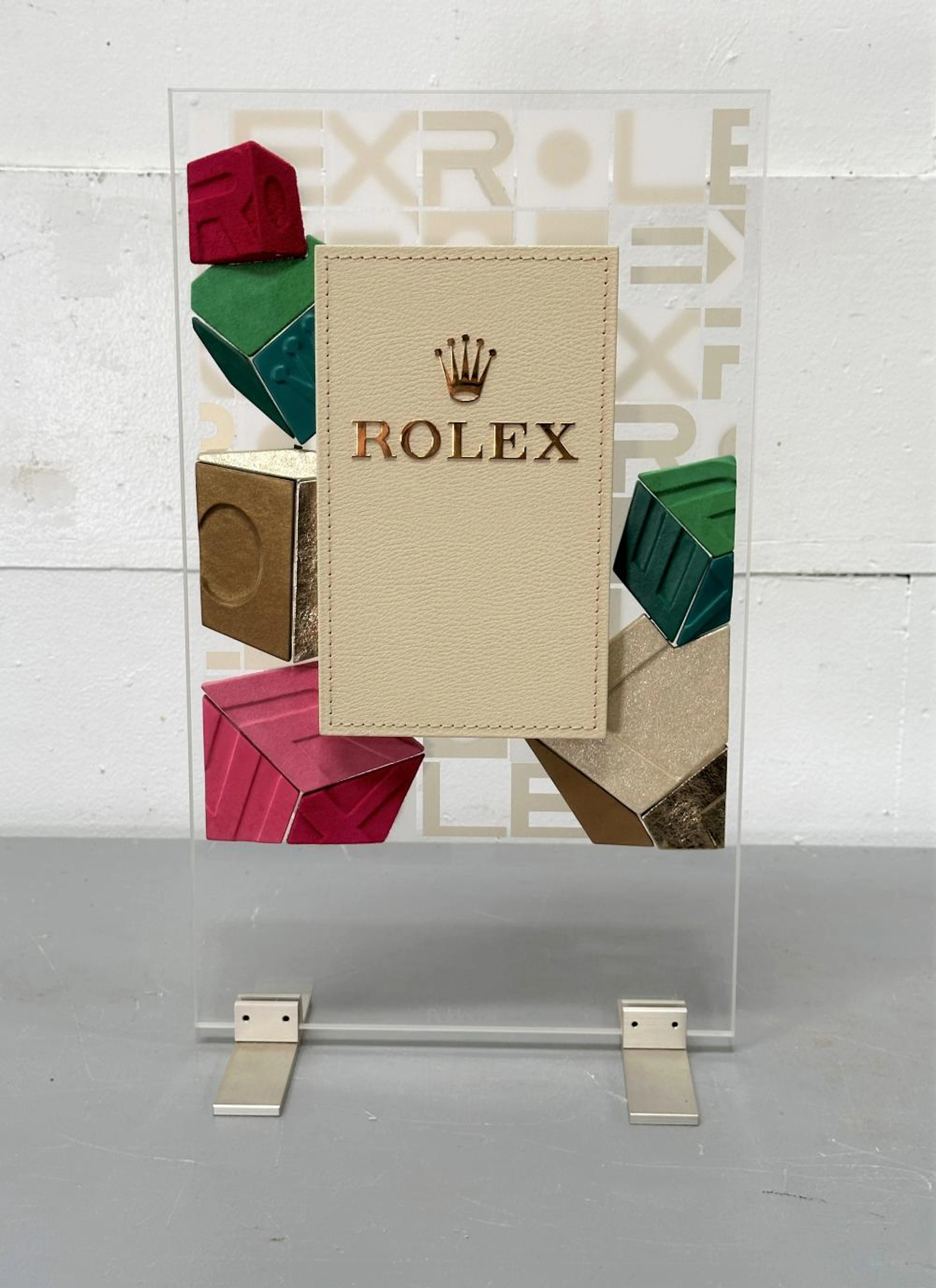 Rolex Watch Window Display 20 1/4"H, 11 3/4"L, 6 1/2"W(base feet)