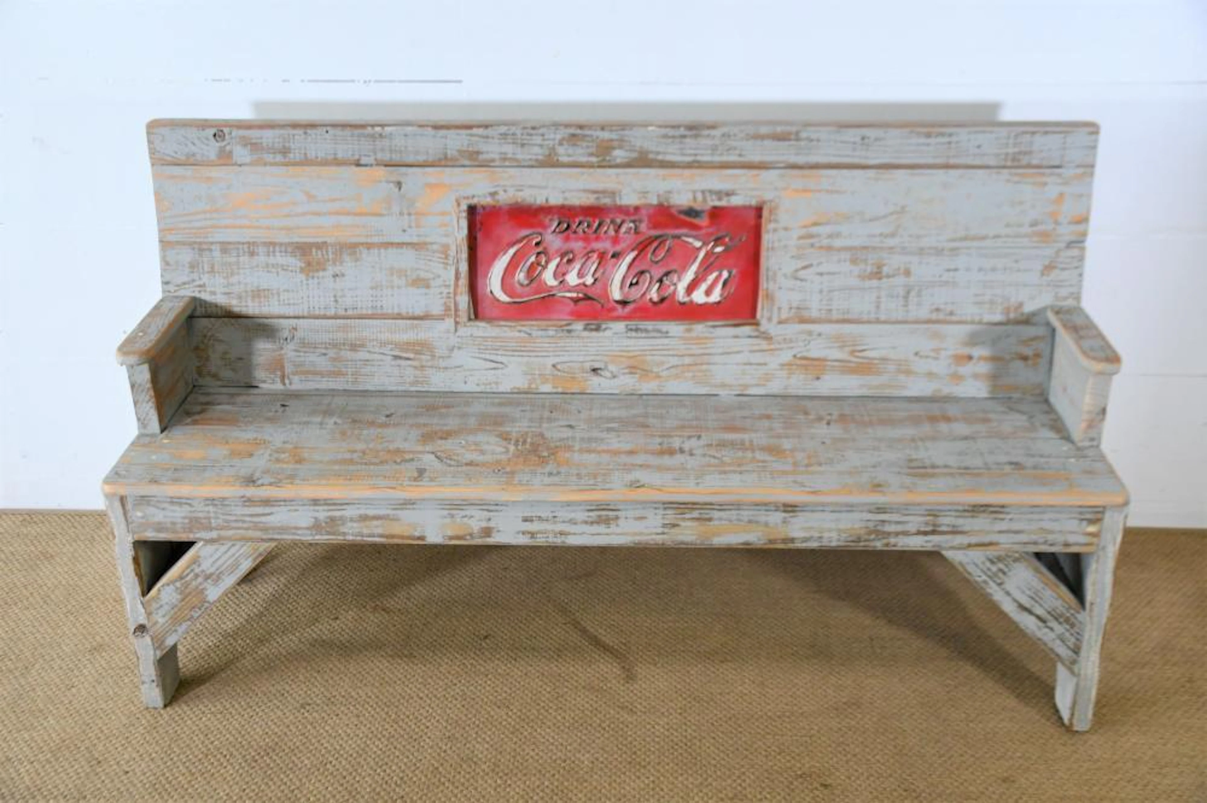 Painted Country Store Advertising Coca - Cola 36"H, 63" x 18 1/2"
