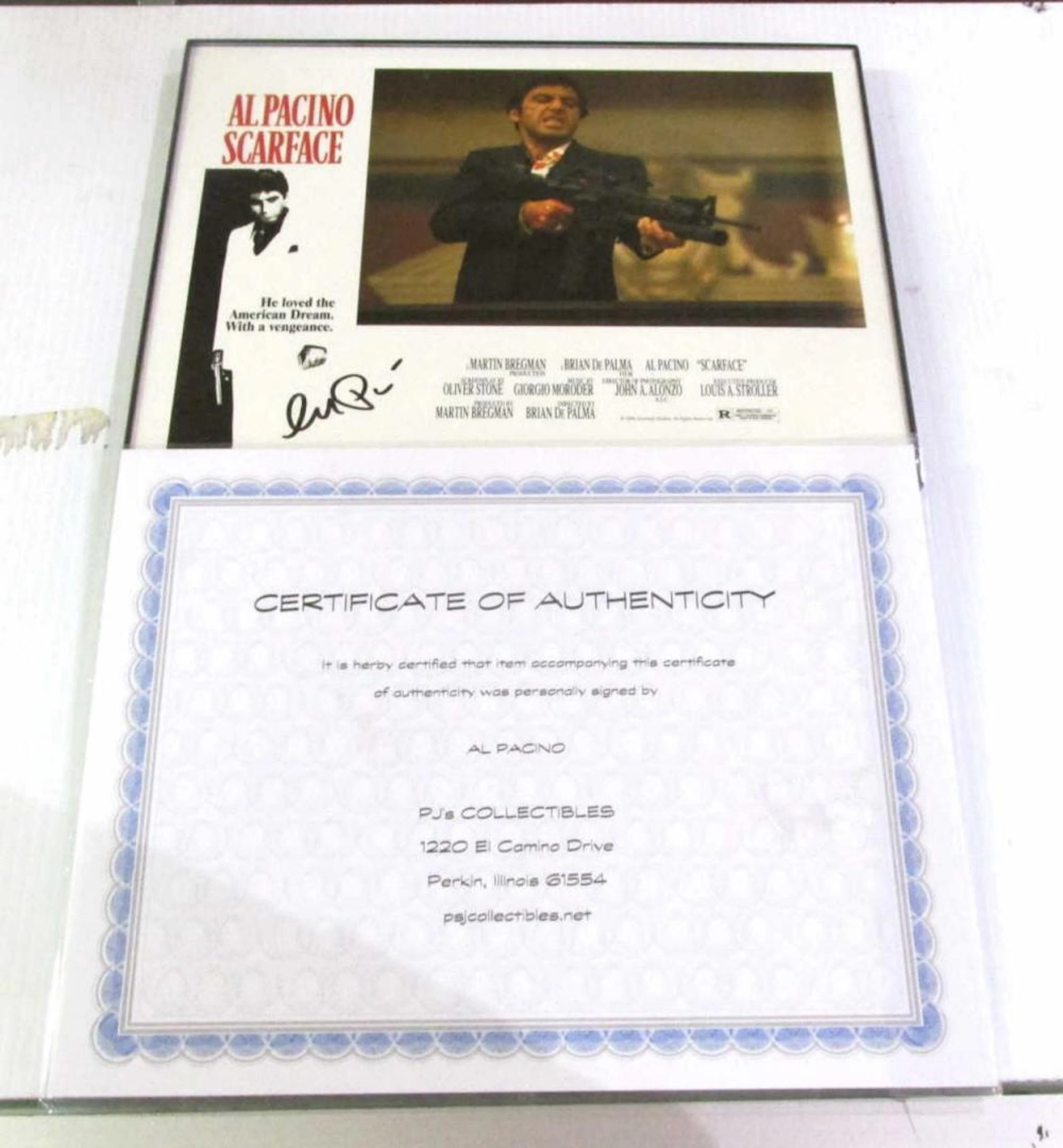 Al Pacino Signed "Scarface" Mini Movie Poster